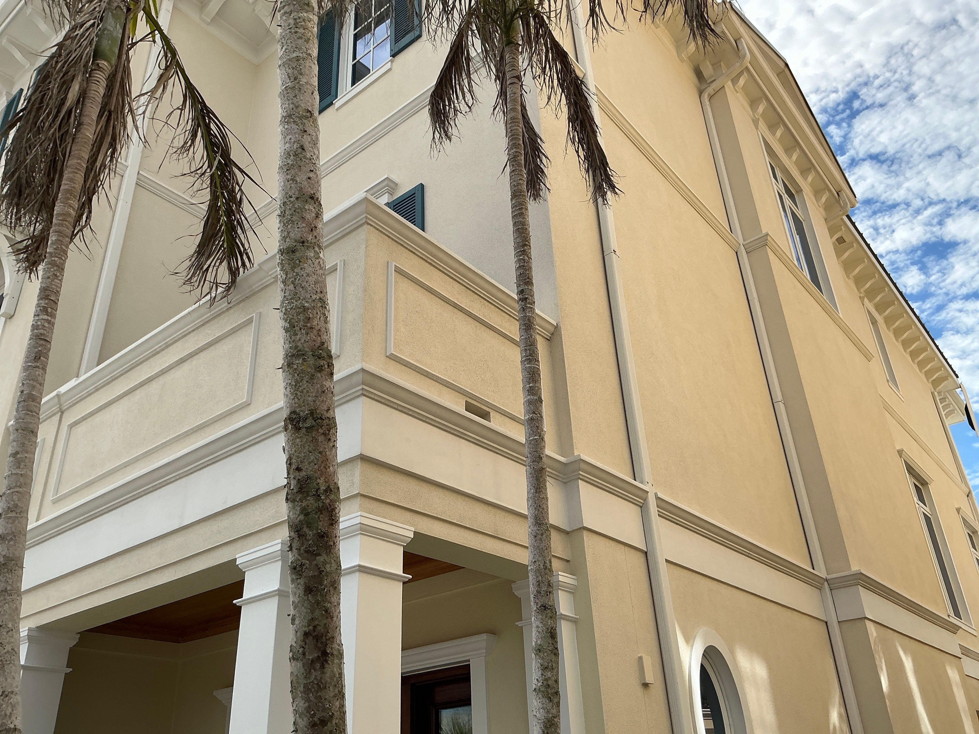 White Seamless Gutters and Downspouts in Longboat Key FL by Gutter Professors