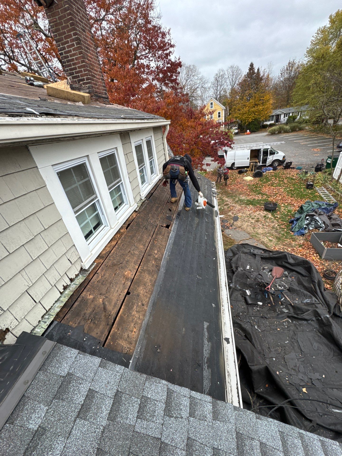 Ayer Church Complete Roof with Code-Compliant Overlay & Dual Chimney Restoration by Mighty Dog Roofing of Greater Middlesex County