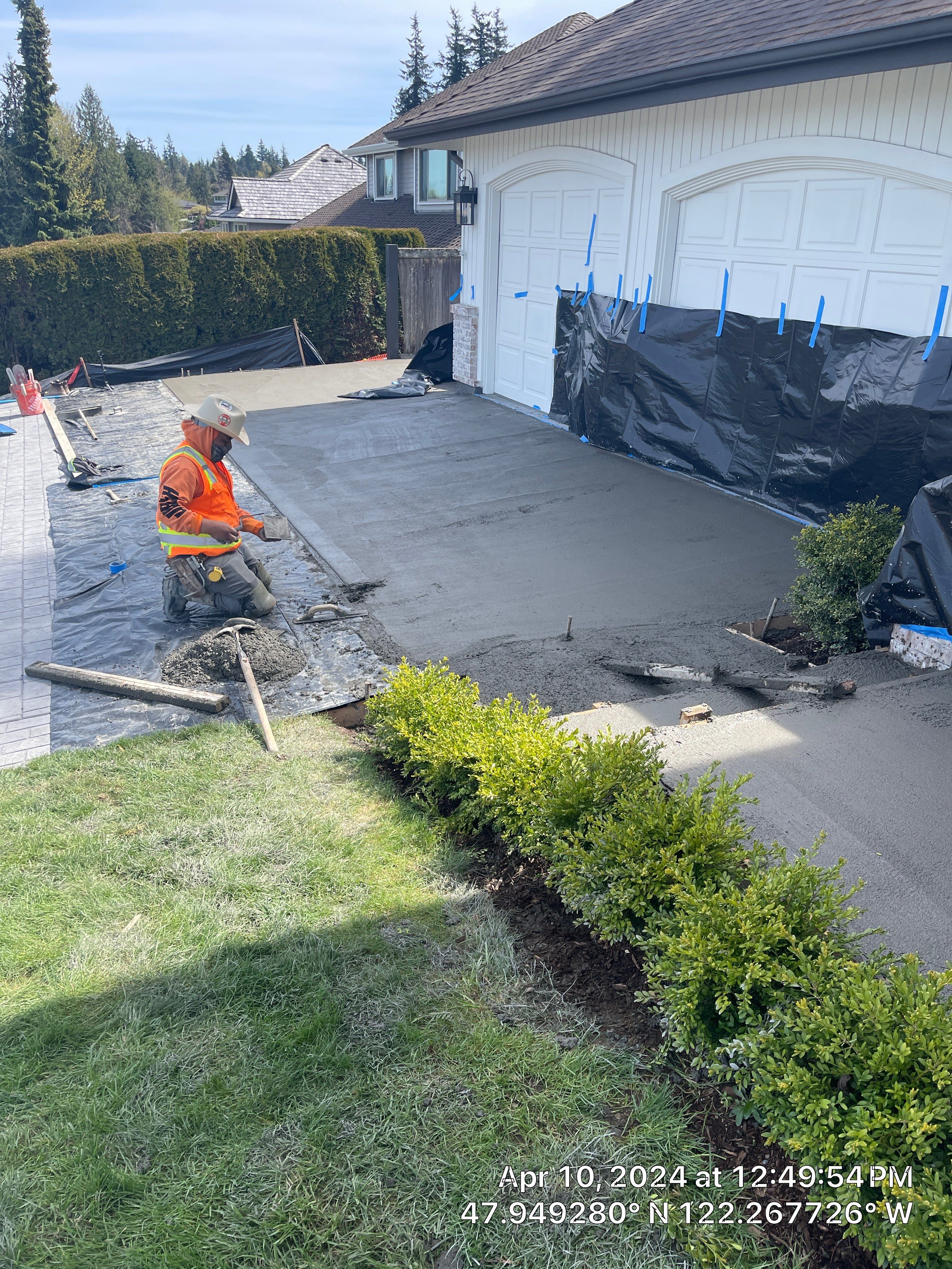 John | Stamped Concrete Driveway Makeover by Jireh Asphalt & Concrete Inc 