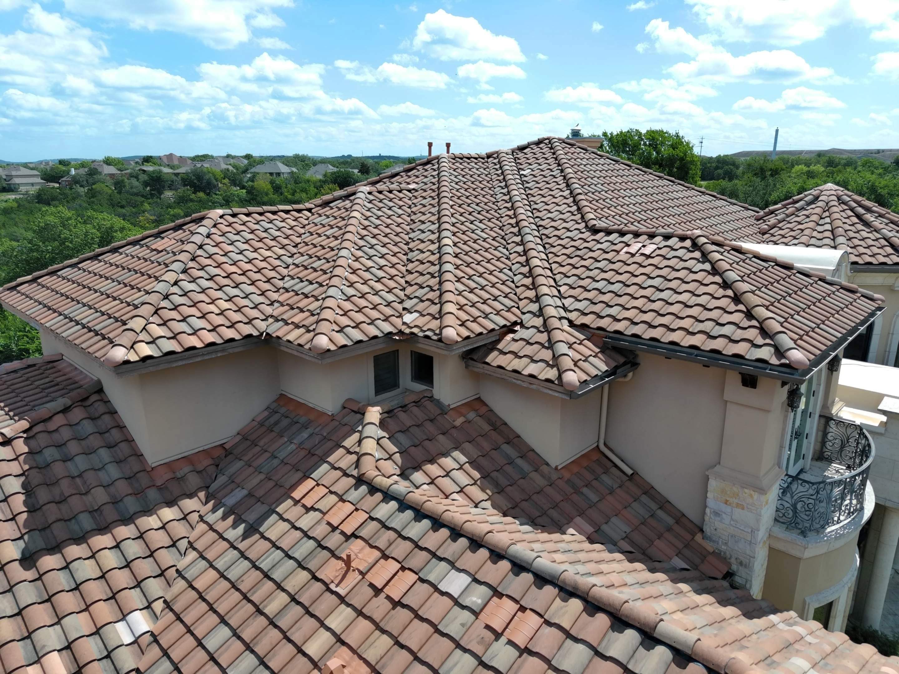 Tile Roof Restoration in Steiner Ranch, Austin by Skywall Construction LLC
