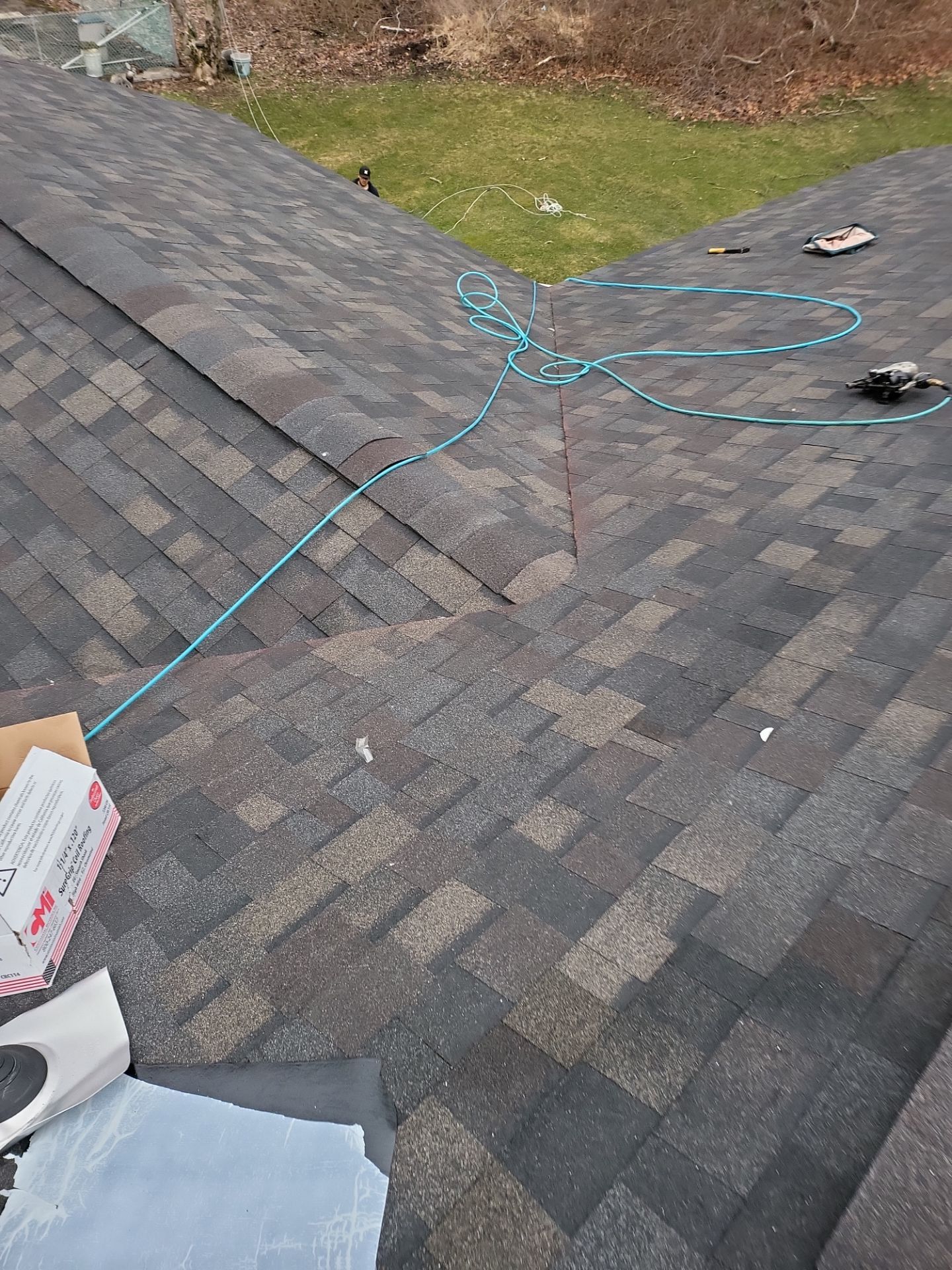 Residential Roofing Installation using Owens Corning TruDefinition Duration Designer - Black Sable by A Plus Exterior