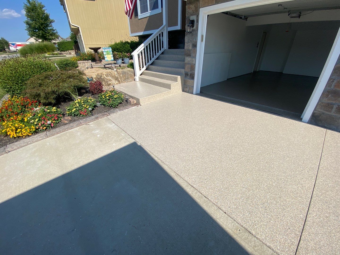 Garage & Patio using Trail Mix by Select Painting, Coatings & Garage Cabinets