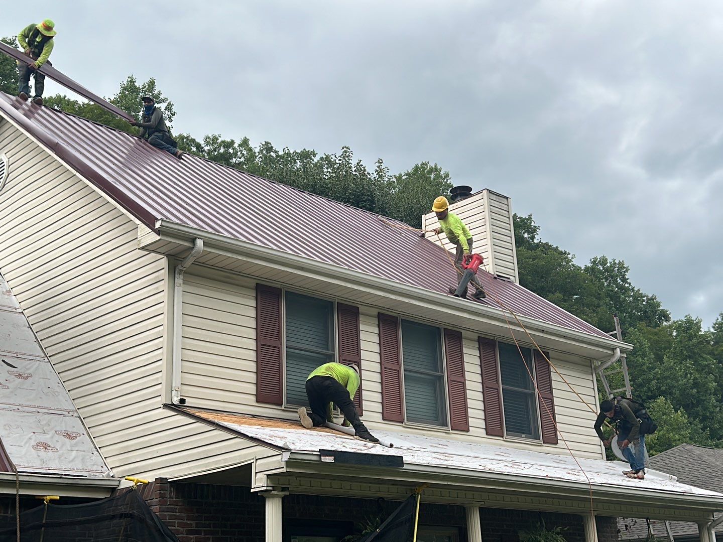 Residential Roofing Installation using Metal by Mr. Roofer