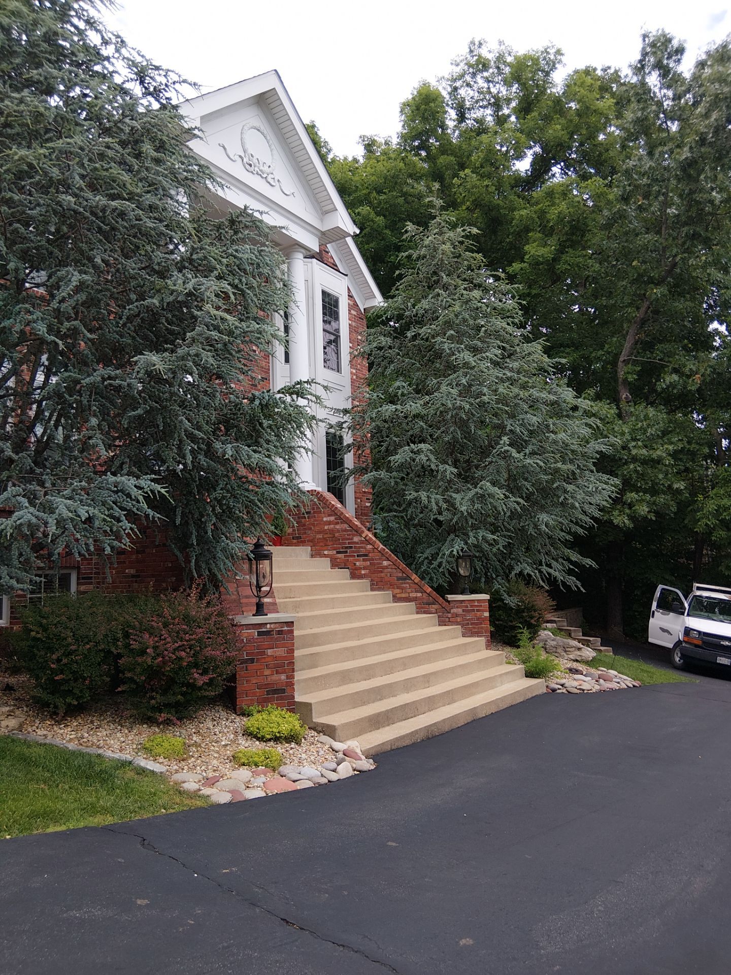 2nd-Story Exterior Trim Paint Repair – Chesterfield, MO by Legendary Services Company LLC.