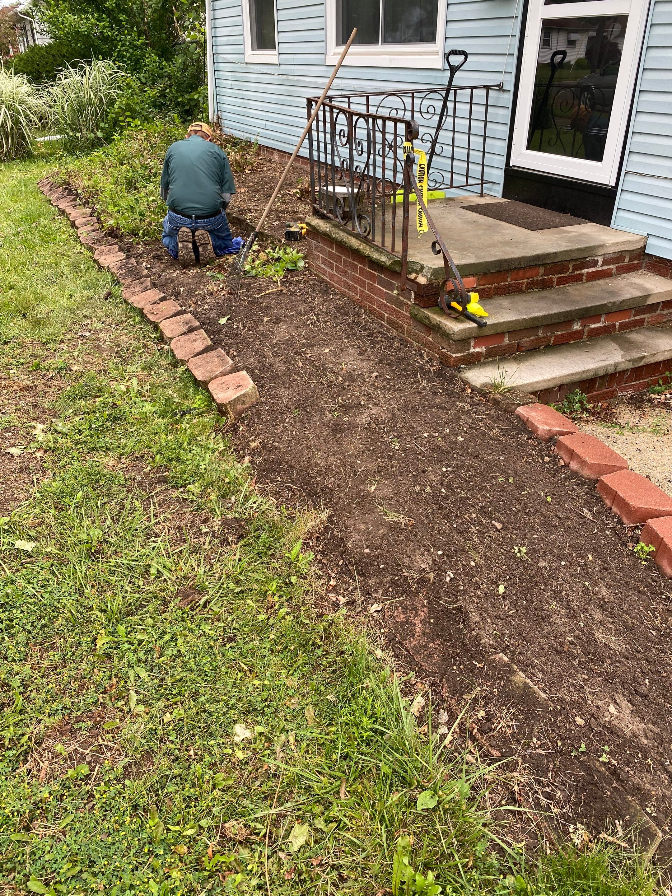 Hardscape Wall Rebuild by Elm Rose Gardens