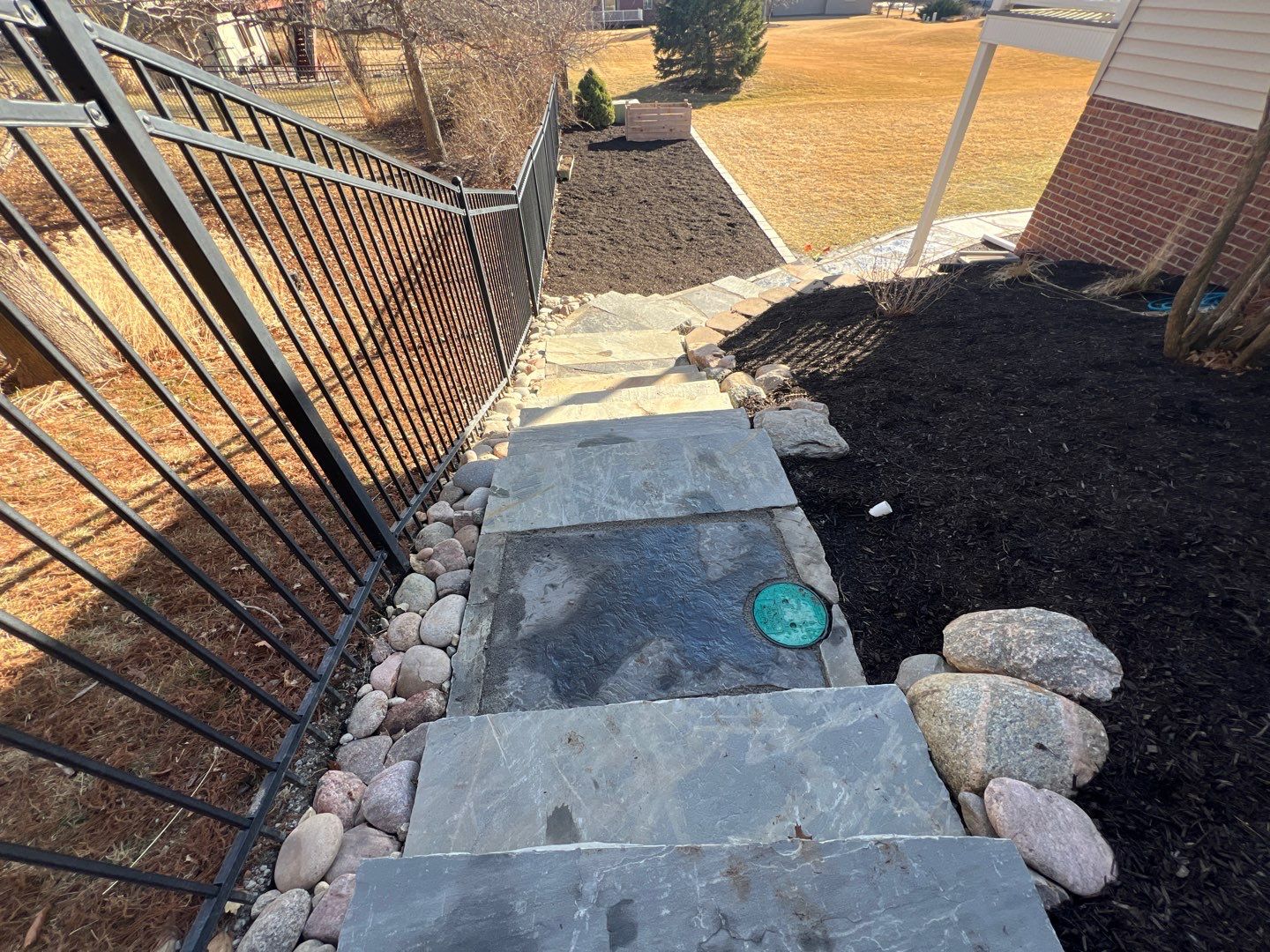 Updated Stone Stepper Path by New Horizon Landscapes