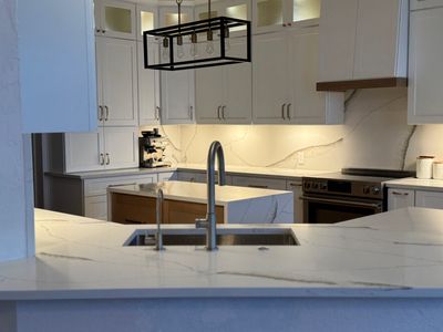 10-Day Luxury Kitchen: Custom Artistry & Waterfall Island Elegance by Tibi Soli LLC