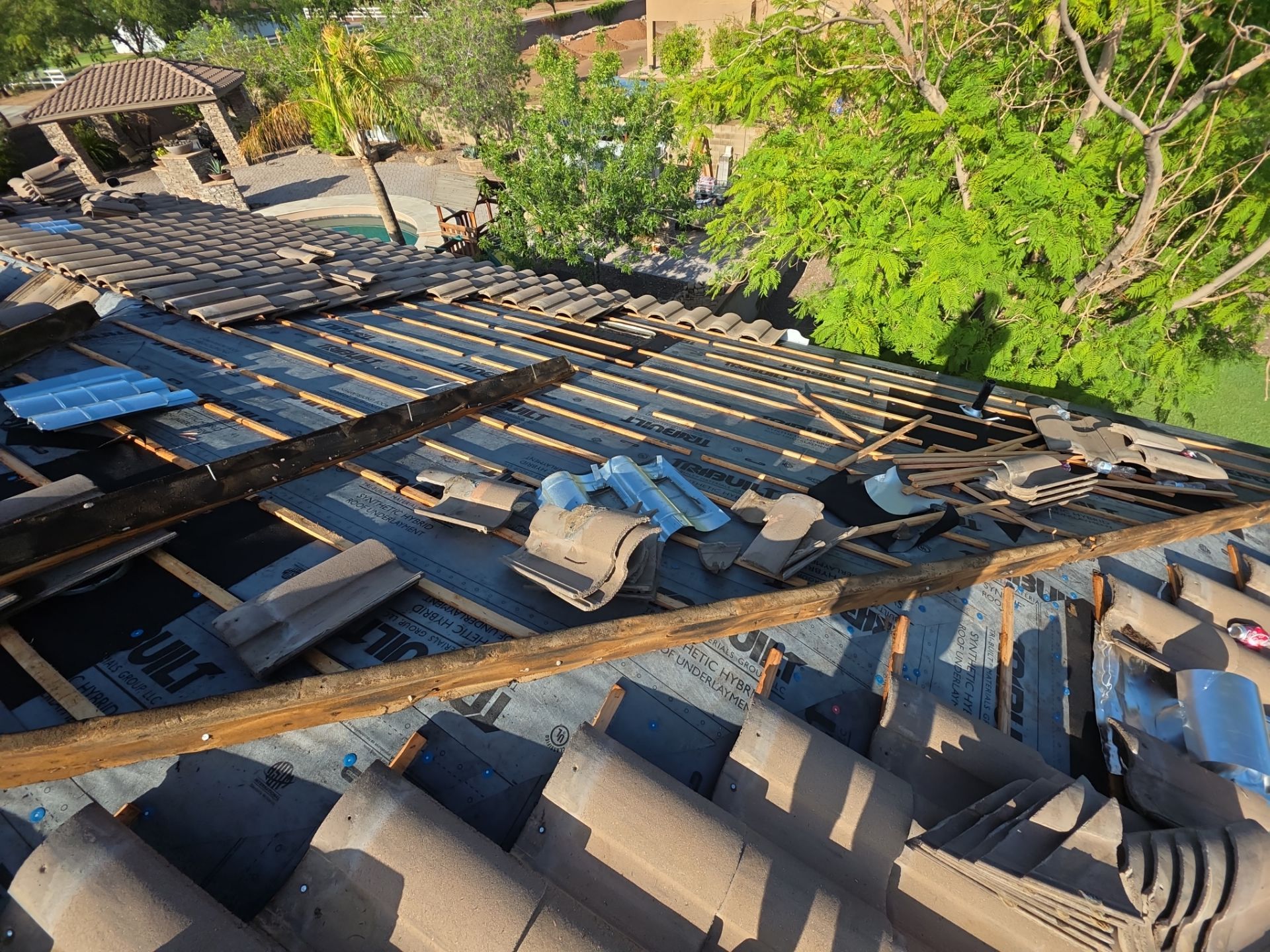 Recent Rain and Storm Damage in Gilbert by Weather-Tite Roofing