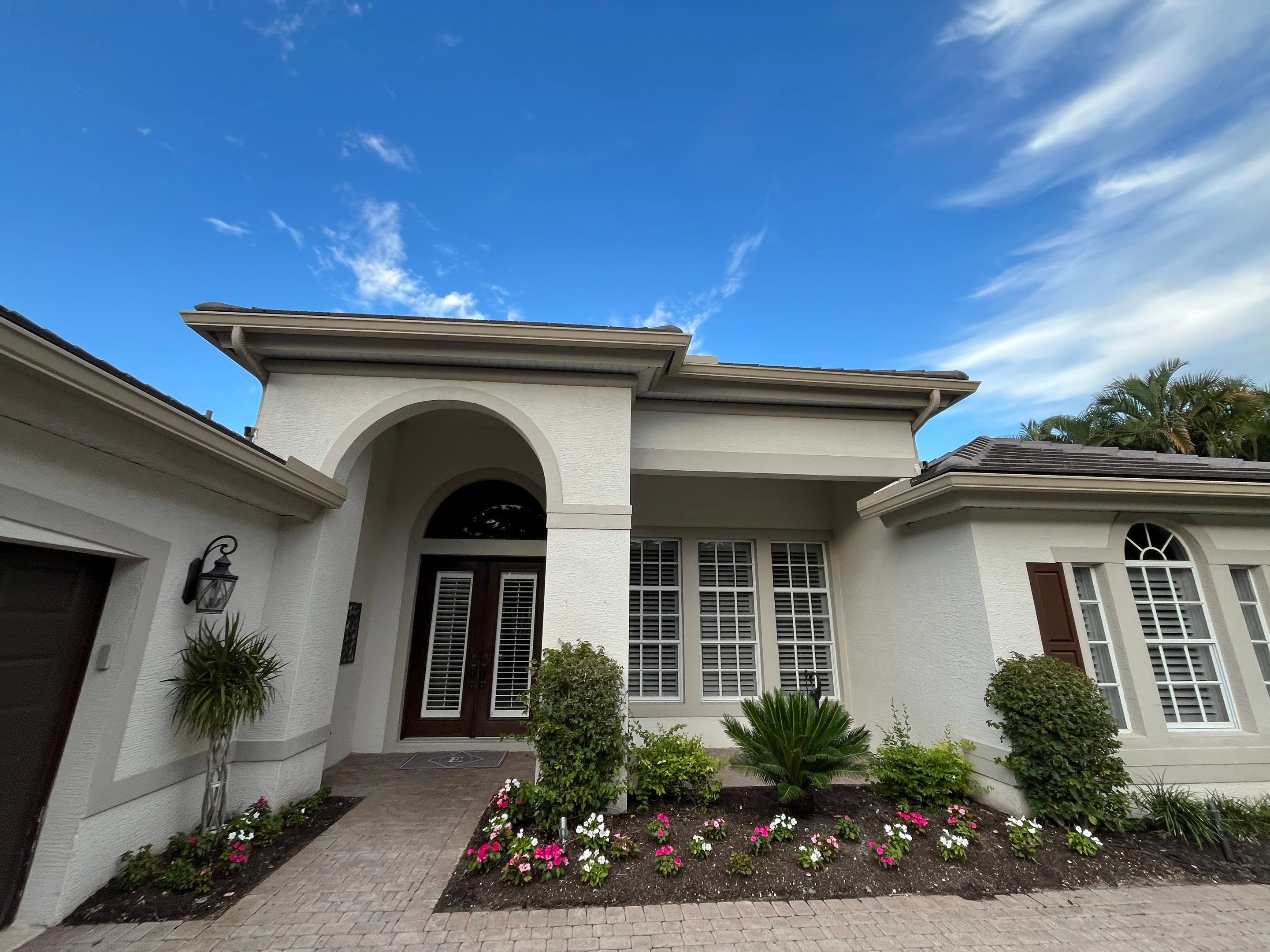 6-inch K-style Gutters with New Splash Guard in Bonita Spring FL by Gutter Professors