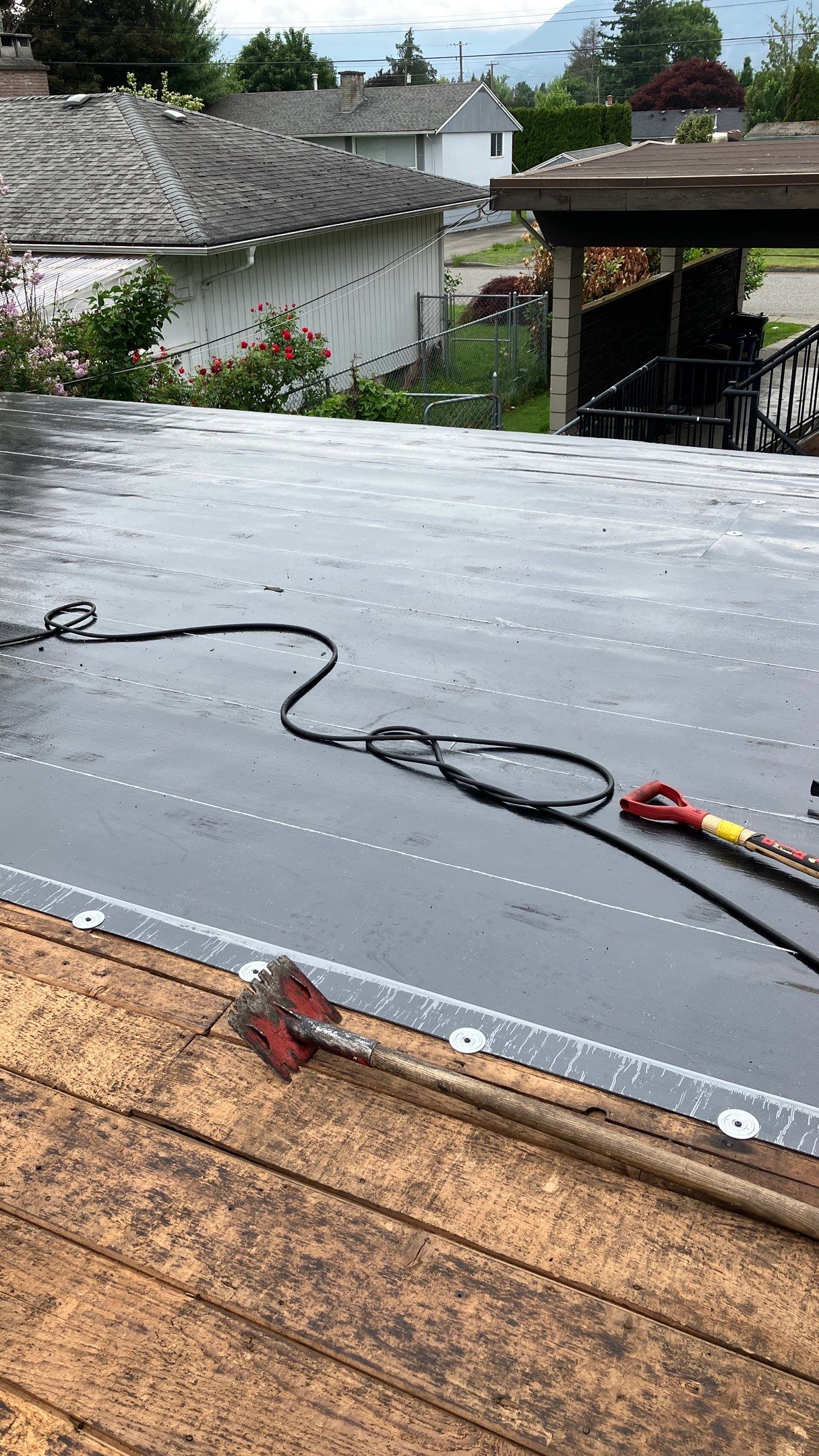 Residential ReRoofing Installation using IKO 2ply sbs by Top Notch Roofing Inc