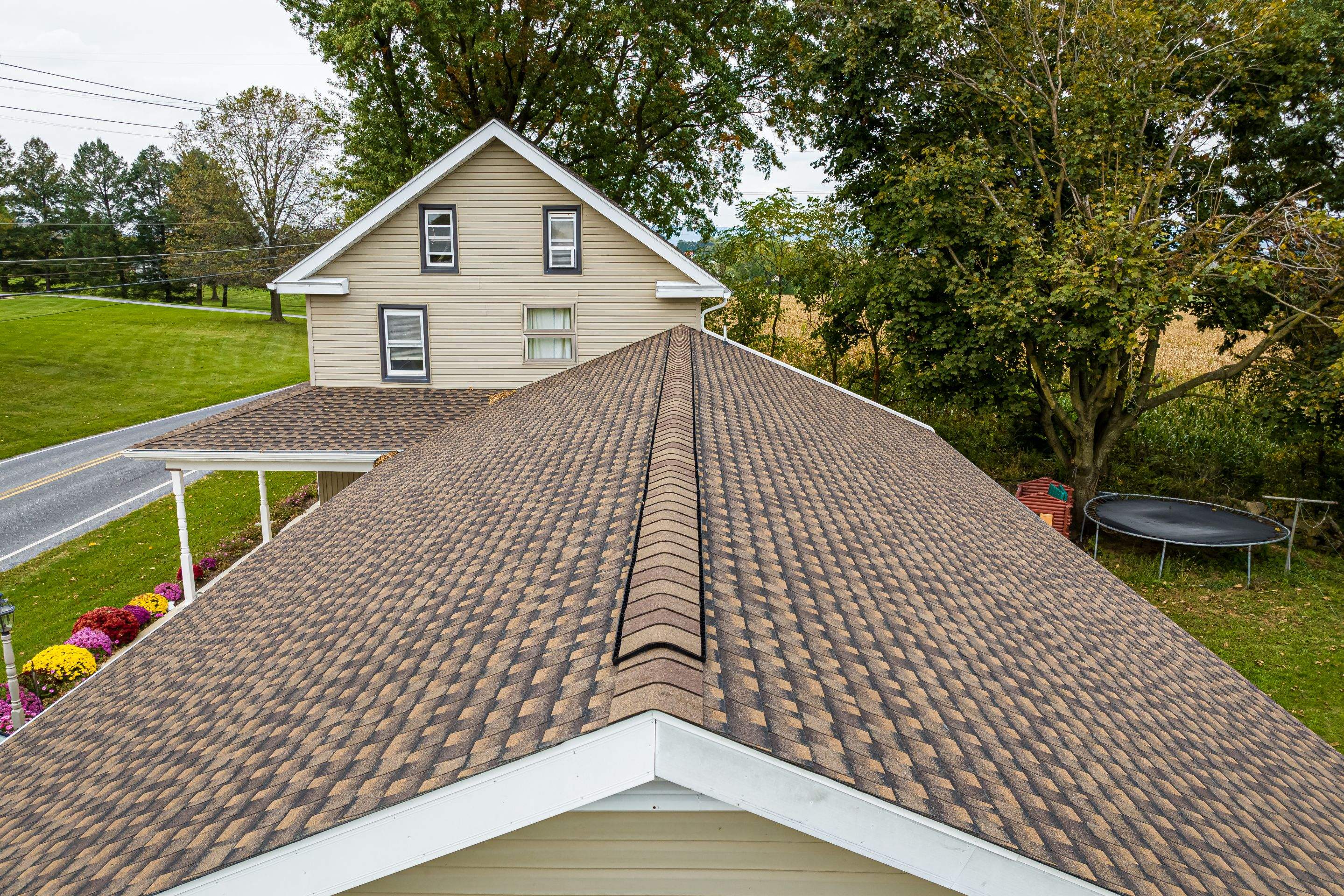 Reshingle-barkwood UHDZ- and new windows by Esh Builders