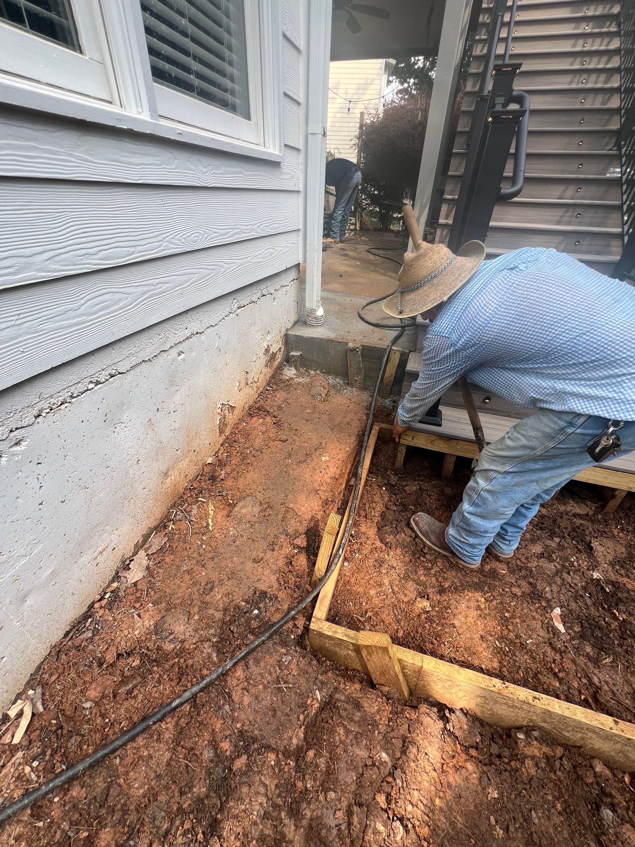 Elevated Composite Deck and Concrete Landing Installation in Kennesaw by Swift Home Renovations
