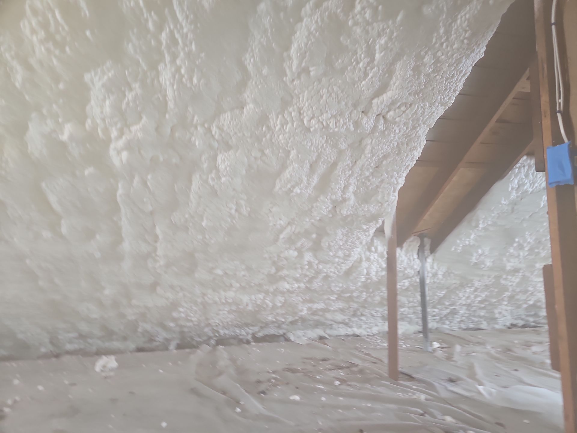 Attic Insulation using open cell spray foam by NYS Foam & Energy