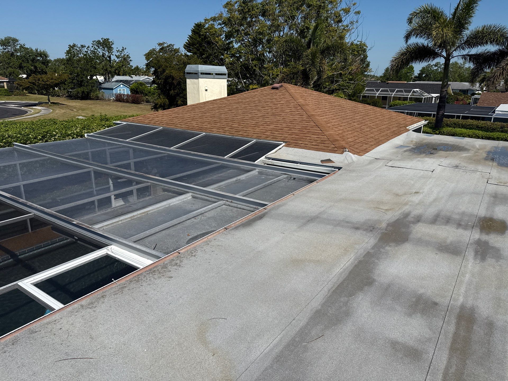 Concrete Tile Roof Cleaning in Village Green – Bradenton, FL | No Walking on Tiles! by Sunshine AquaWash