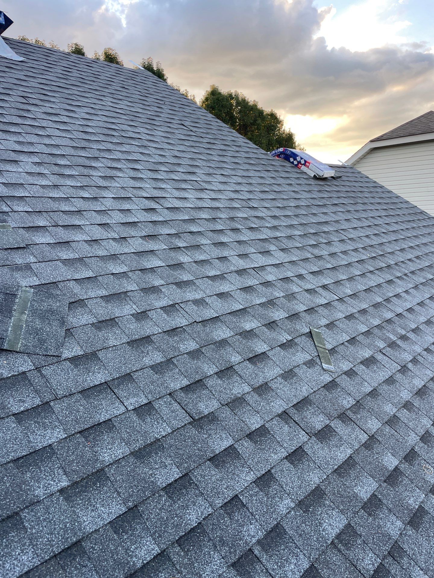 Residential Roofing Installation using GAF Timberline HDZ Pewter Gray by Rainstoppers Roofing