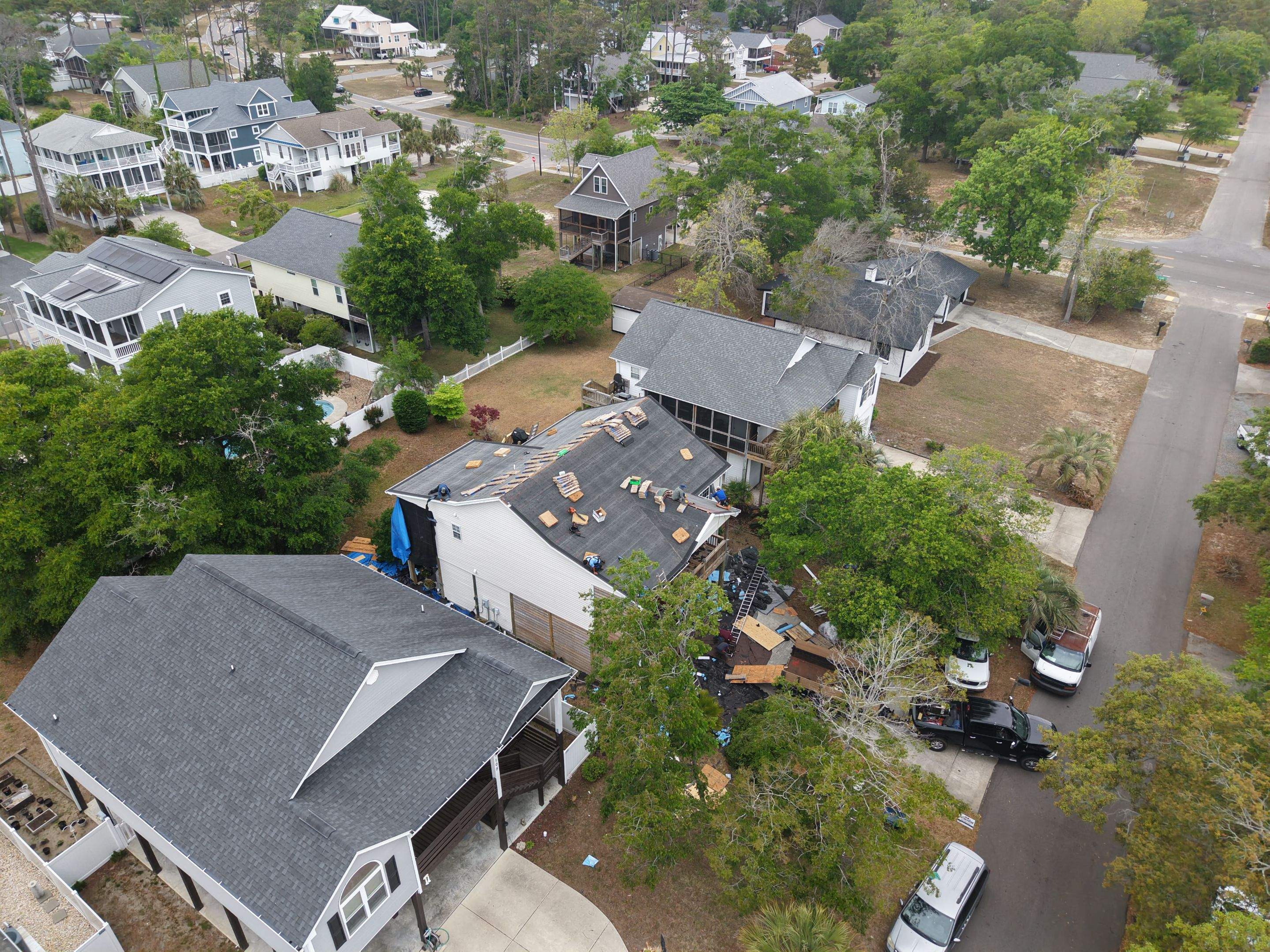Fortified Roof Replacement in Oak Island by Roofing Contractors Wilmington using Landmark Pro Georgetown Gray by RGR Construction and Roofing, LLC
