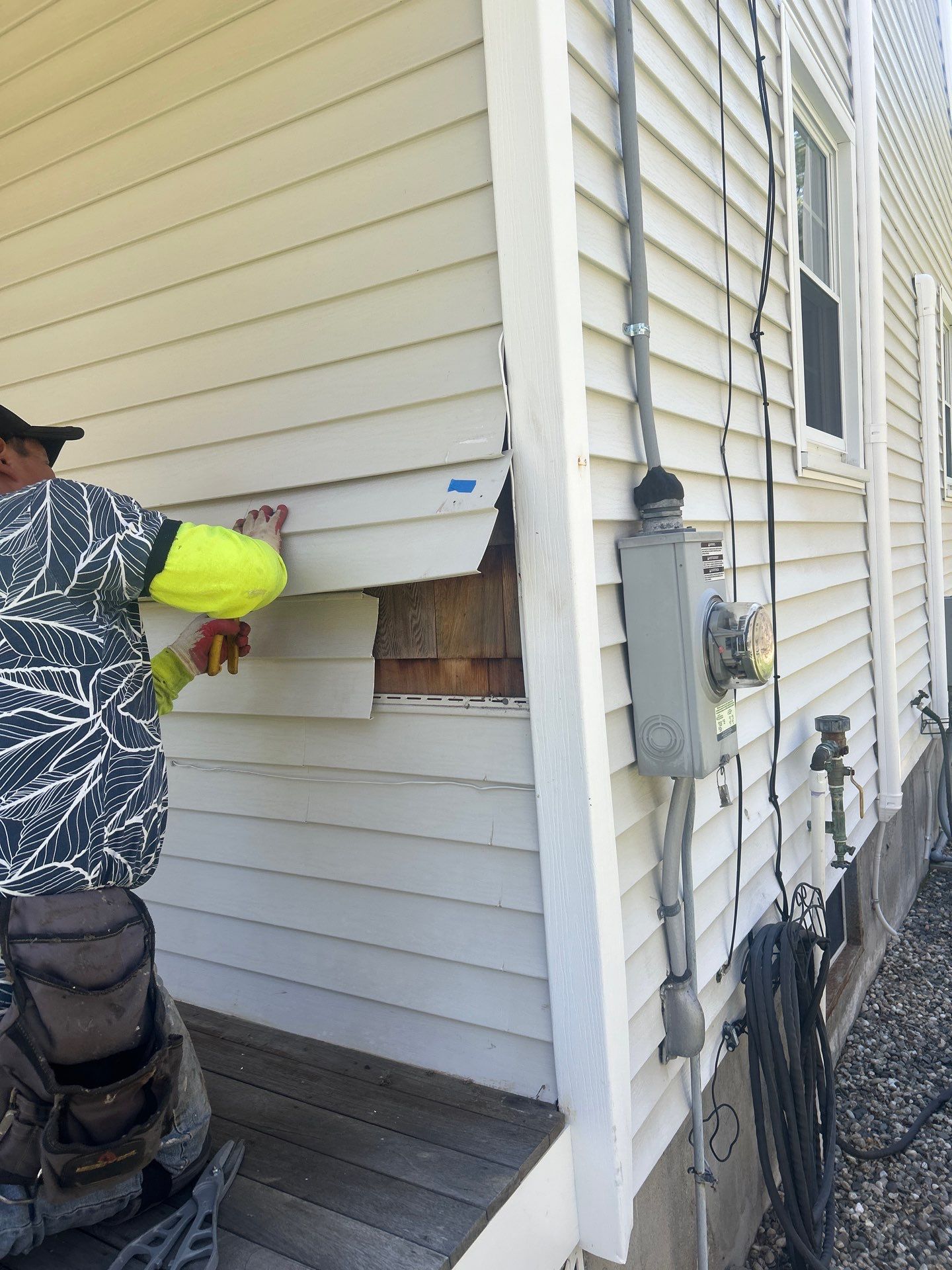 Vinyl Siding Repair with Spot Replacement by Mighty Dog Roofing of Greater Middlesex County