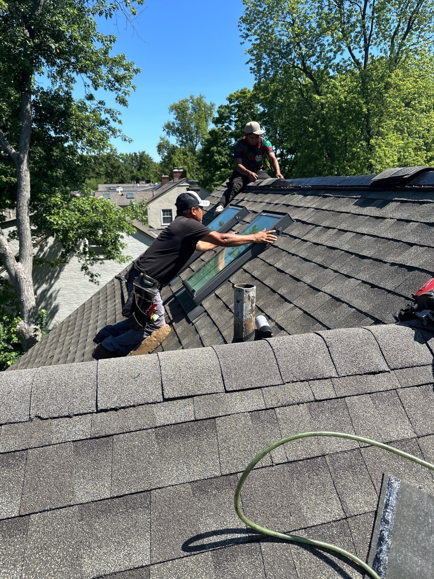 Residential Roofing Installation using Timberline HDZ Shingles - Weathered Wood by RoofX 