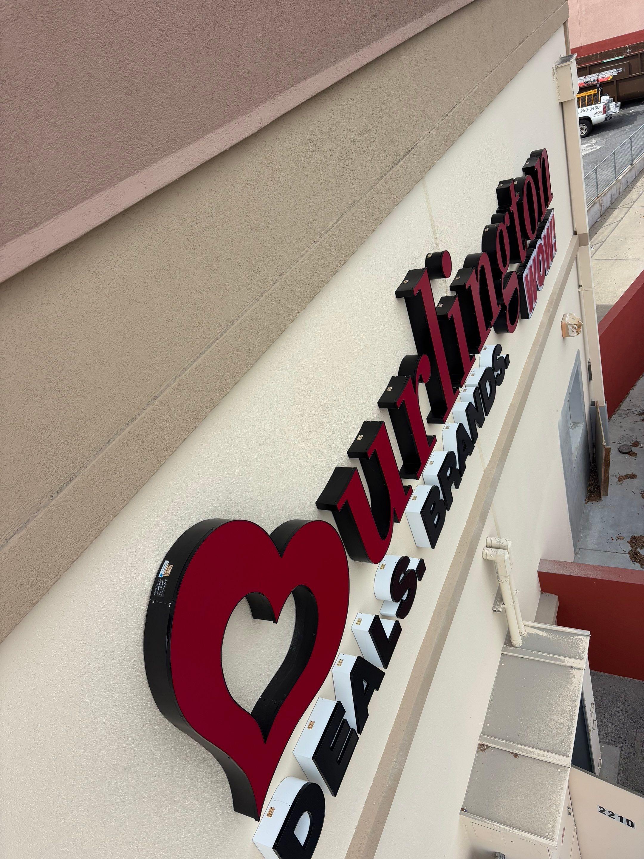 Retail Signage Installation for Burlington in Manteca by City Signs