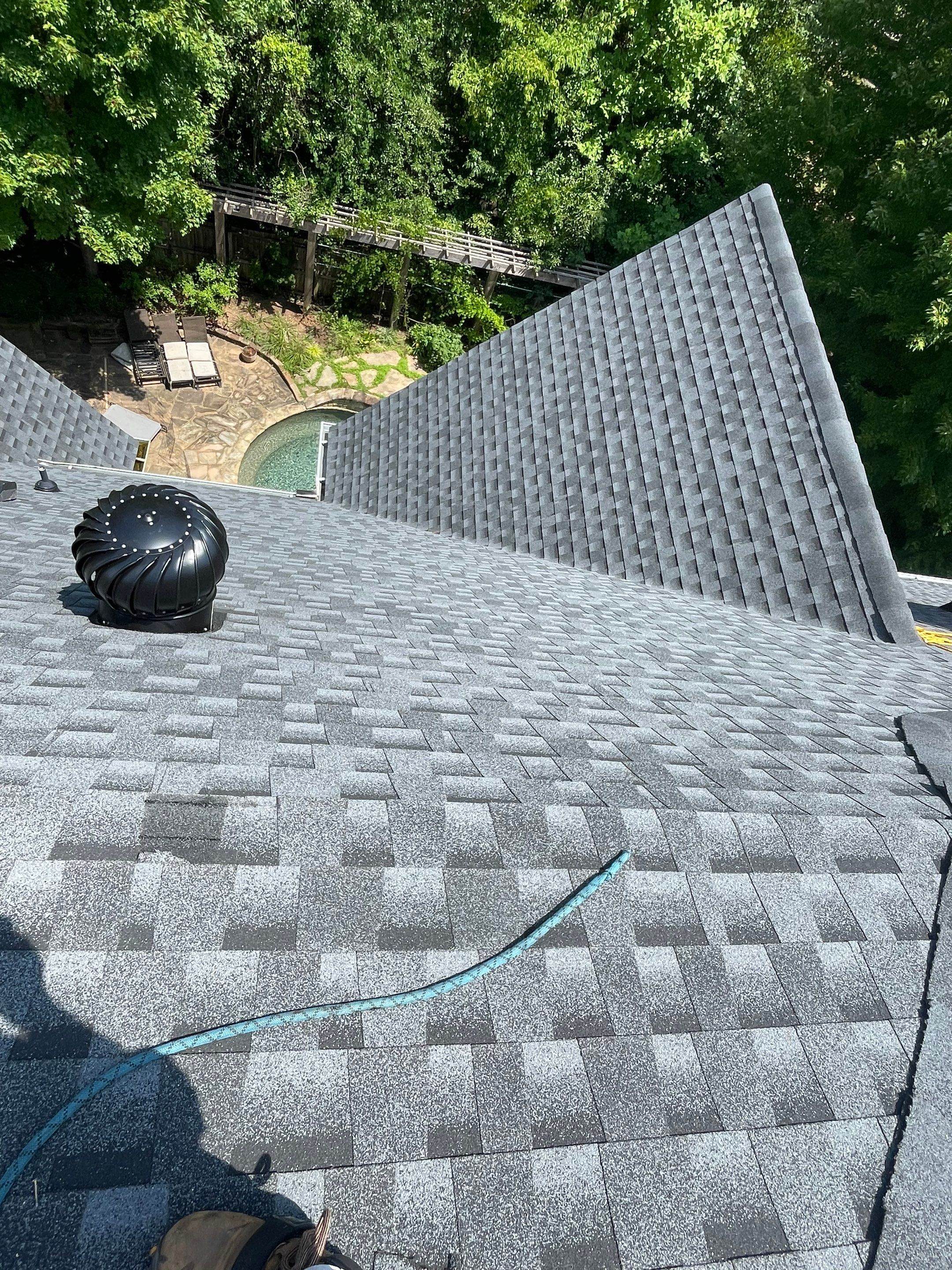 Residential Roofing Installation using GAF Timberline HDZ Charcoal by Georgia Roof Advisors