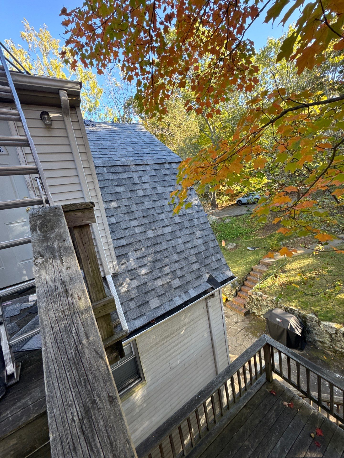 Full Roof & Porch EPDM Replacement with Skylight and Chimney Repairs by Mighty Dog Roofing of Greater Middlesex County