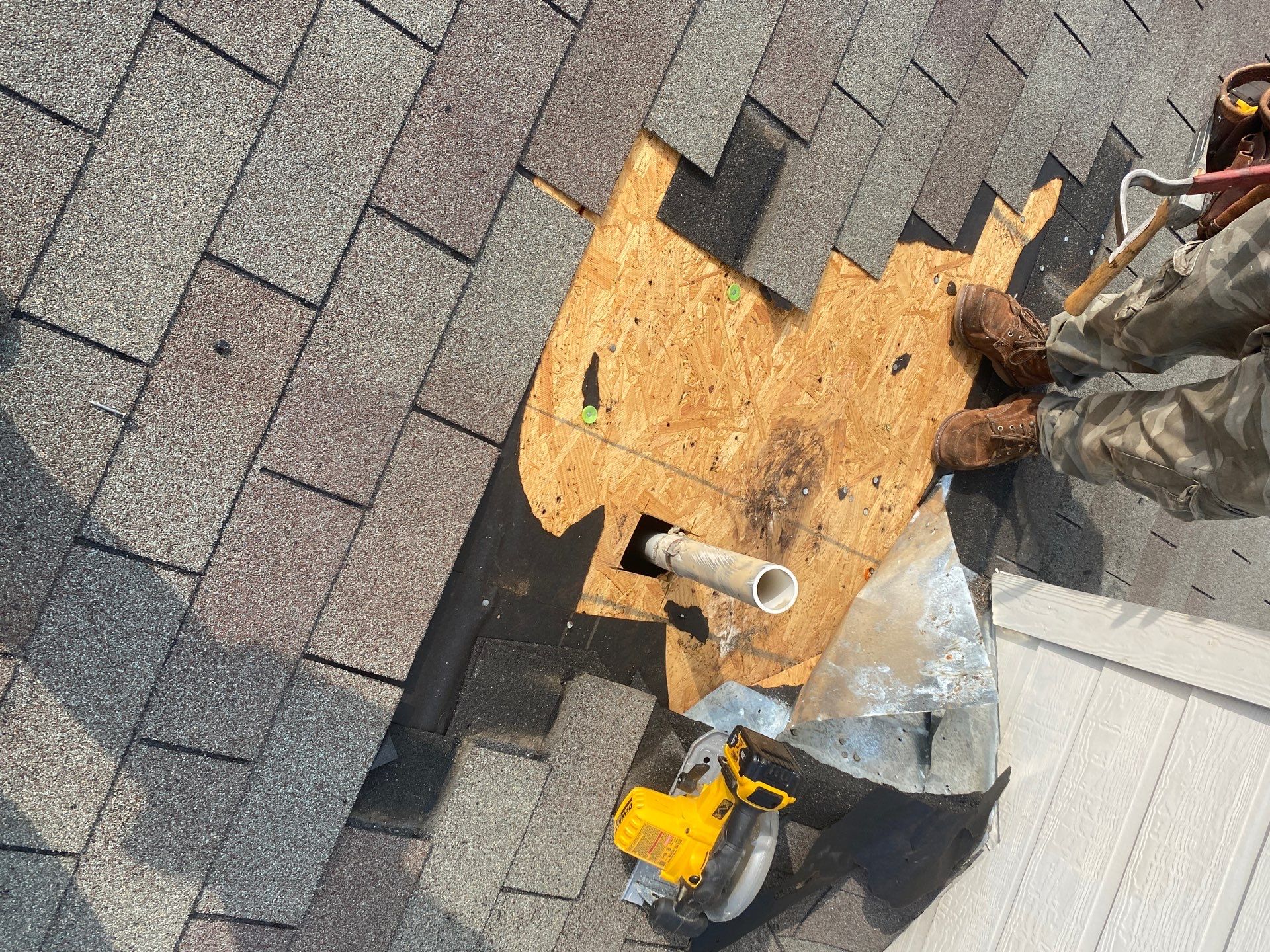 Hail Damage using Owen's Corning Duration (Lifetime) Shingles by Roof Repair Services LLC