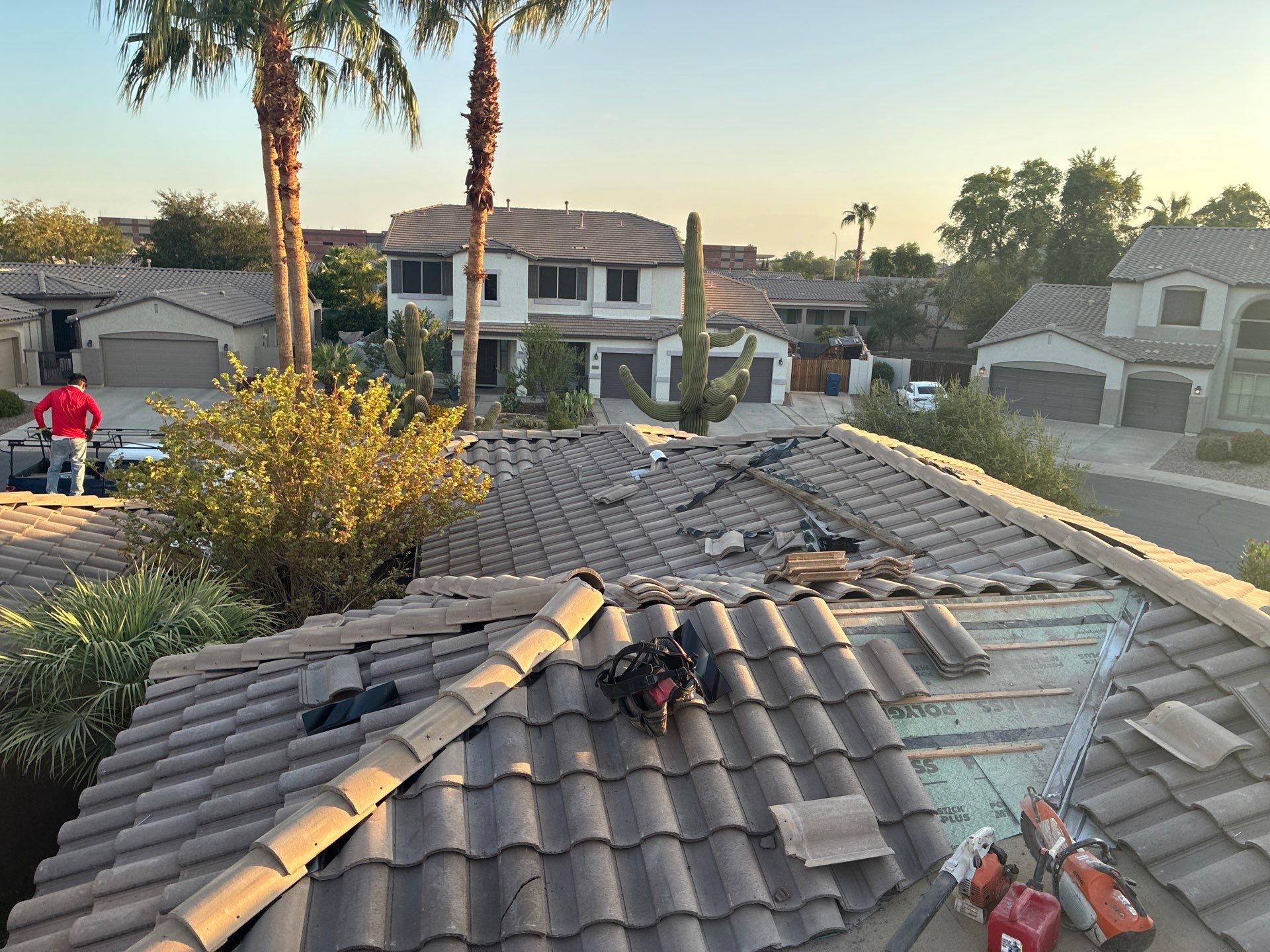 Tile Reset using Concrete Tiles in Chandler AZ by Weather-Tite Roofing