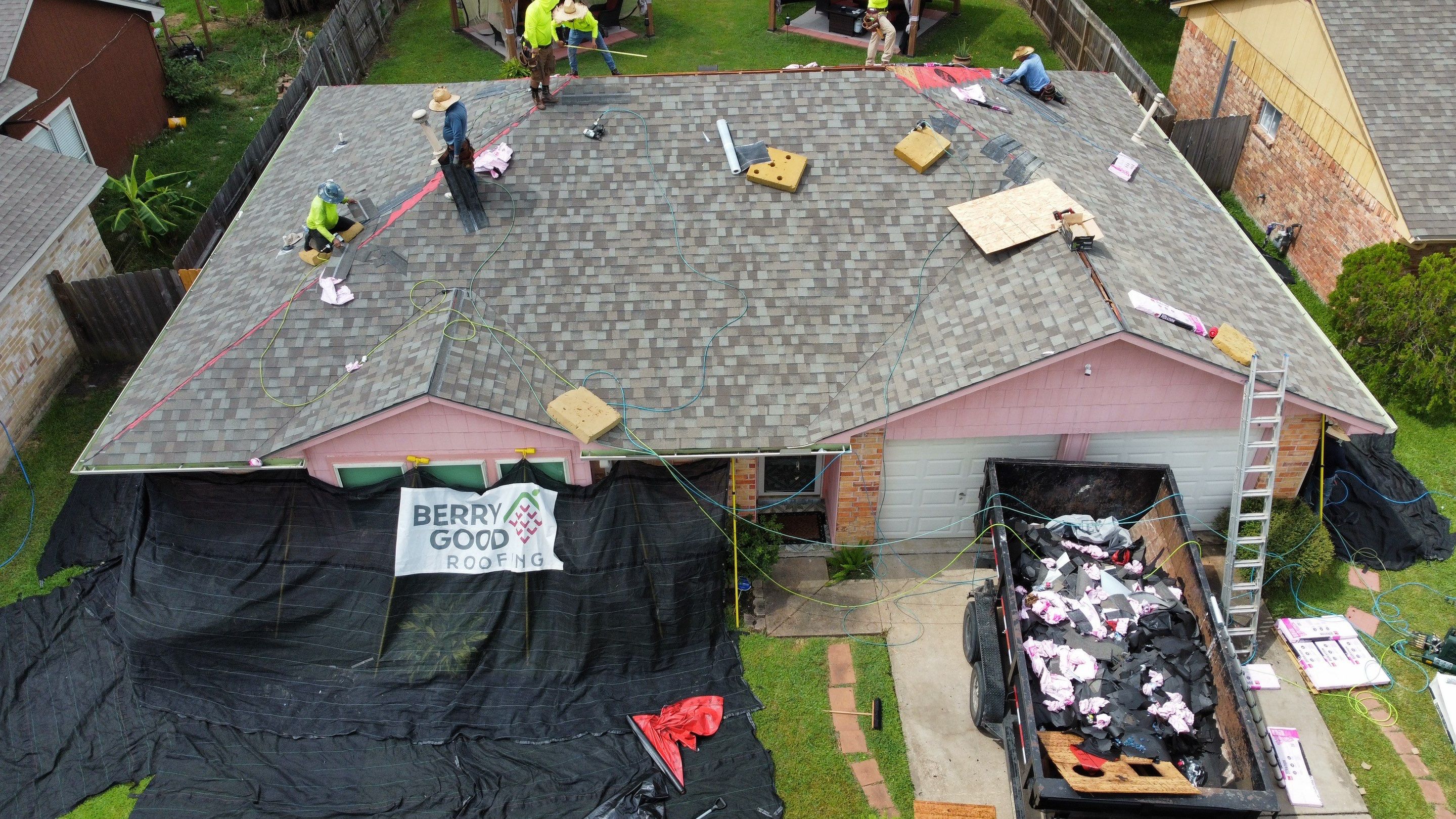 Marine Veteran Reroof Project by Berry Good Roofing 