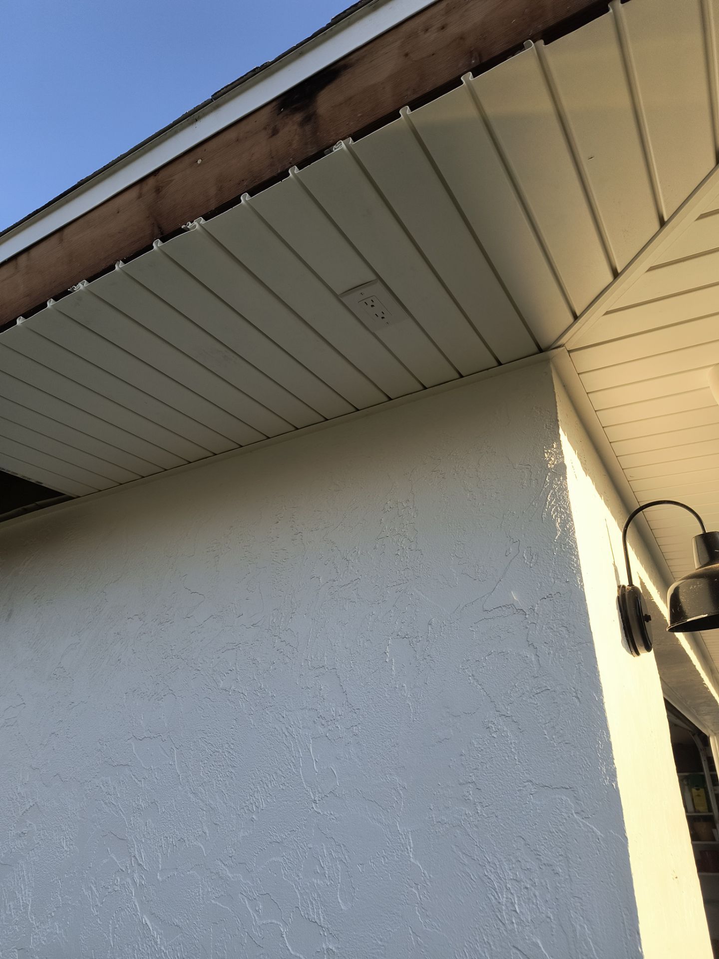 Aluminum White Soffit Installation in Sarasota FL by Gutter Professors