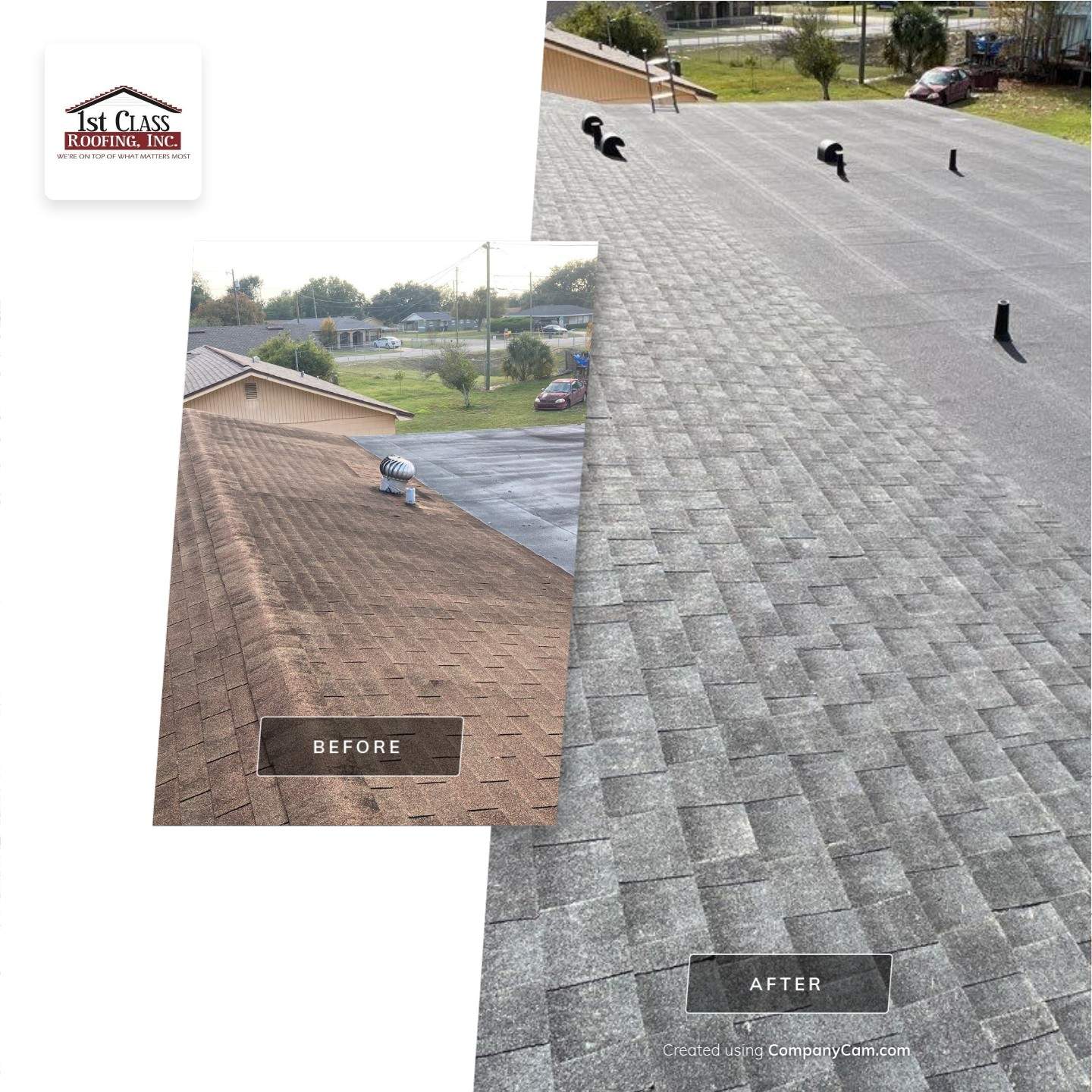 Residential Roofing Installation using GAF Timberline HDZ by 1st Class Roofing, Inc.