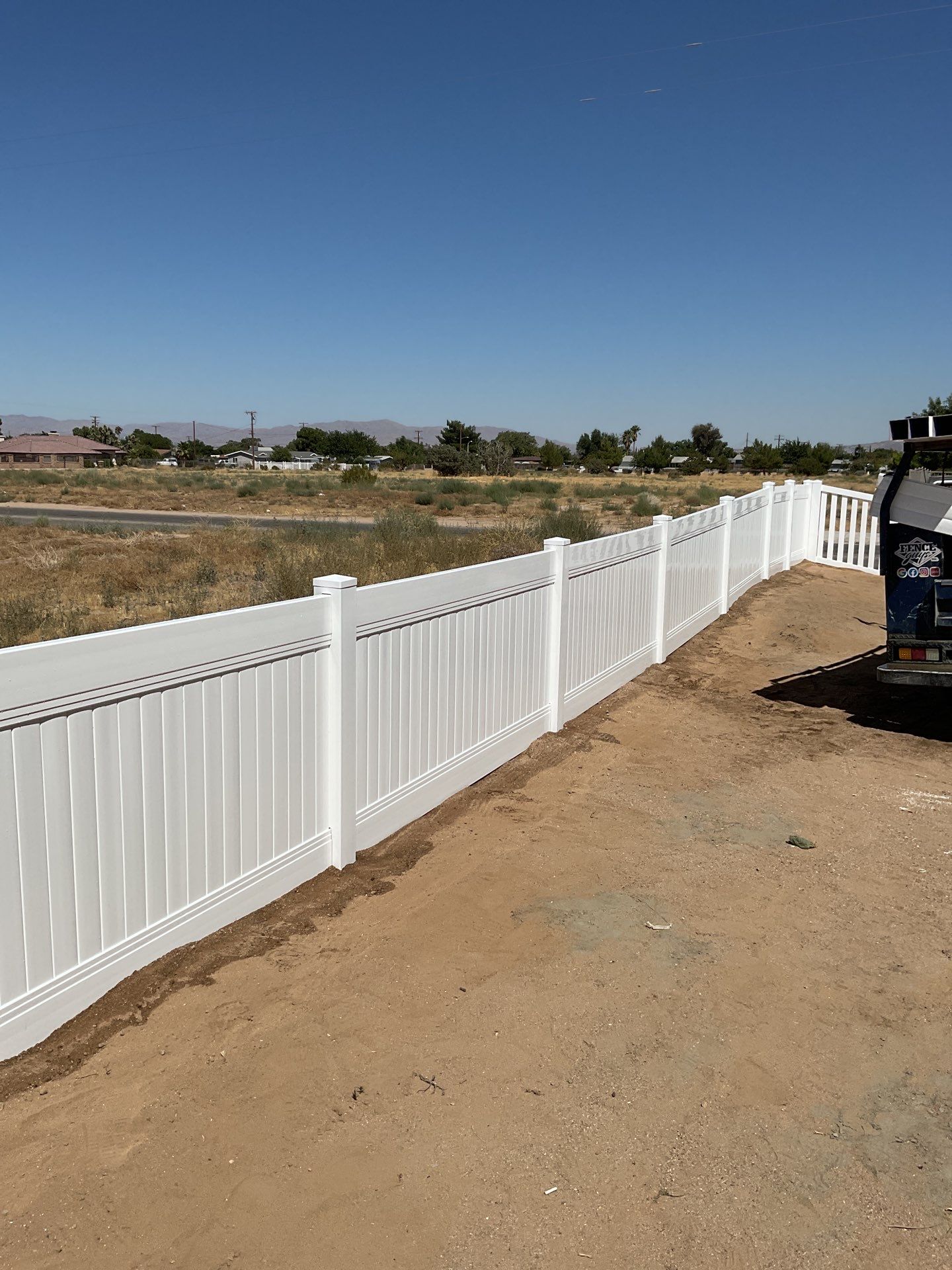 Fence Installation using vinyl pickett by Fence Guys Inc.