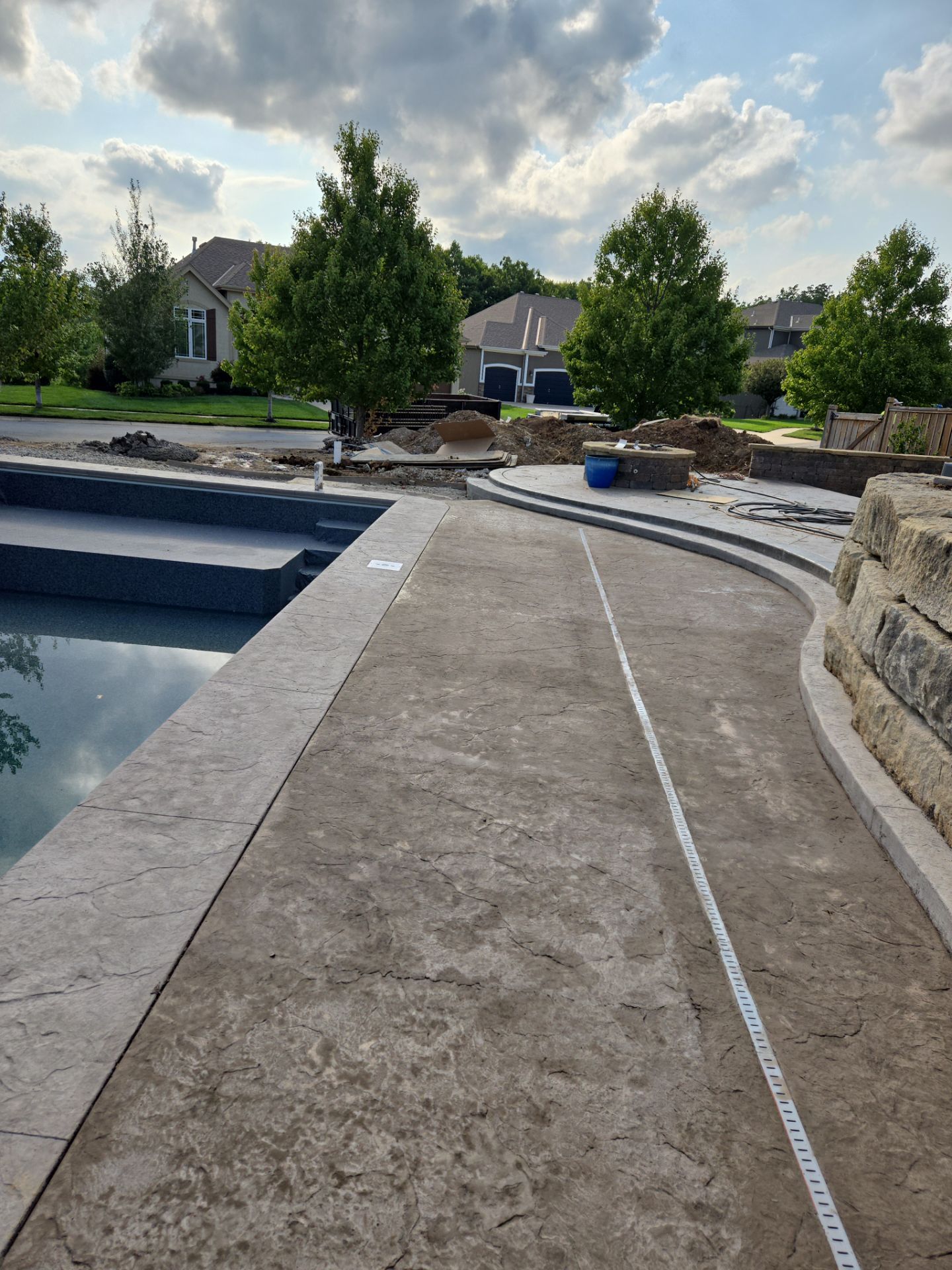 Back Yard Pool Patio by LAND ESCAPES LLC