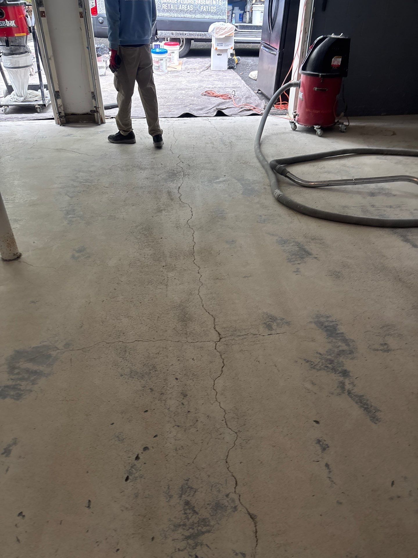 Travertine Polyurea Garage Floor Coating in Randolph, New Jersey by Spectrum Painting, LLC