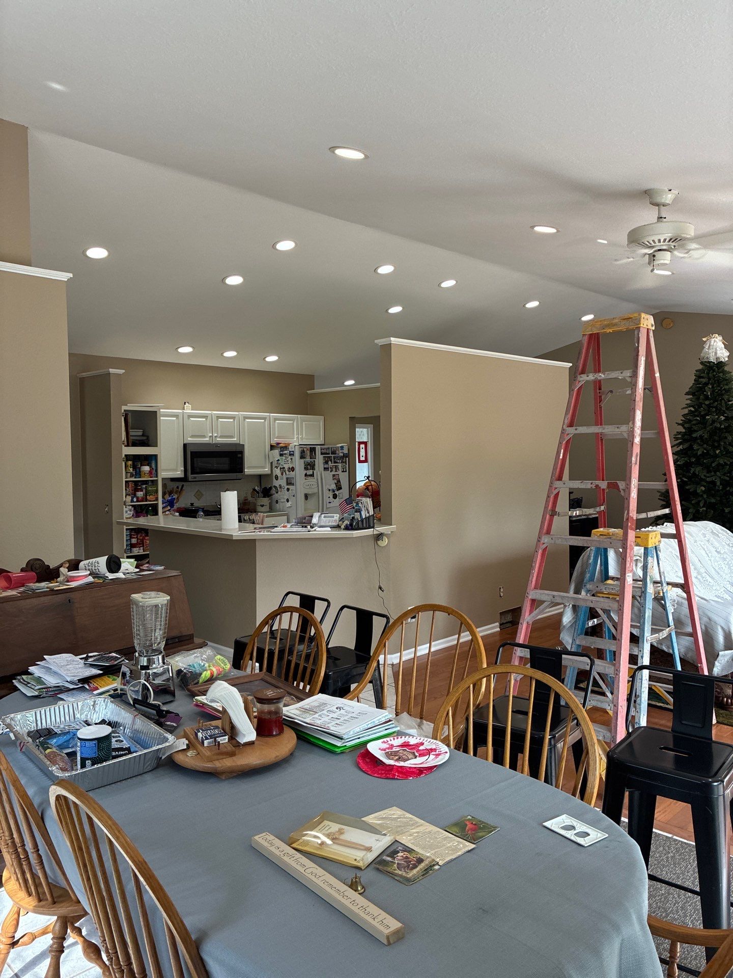 Neutral Interior Wall Repainting and Color Transformation in Whitehall Michigan by Gordon Painting