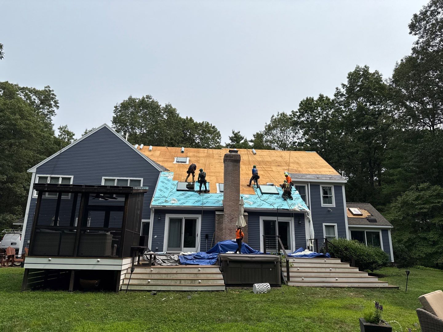 Solar-Ready Roof Replacement with GAF Pewter Gray Shingles & VELUX Skylights by Sensible Home Solutions
