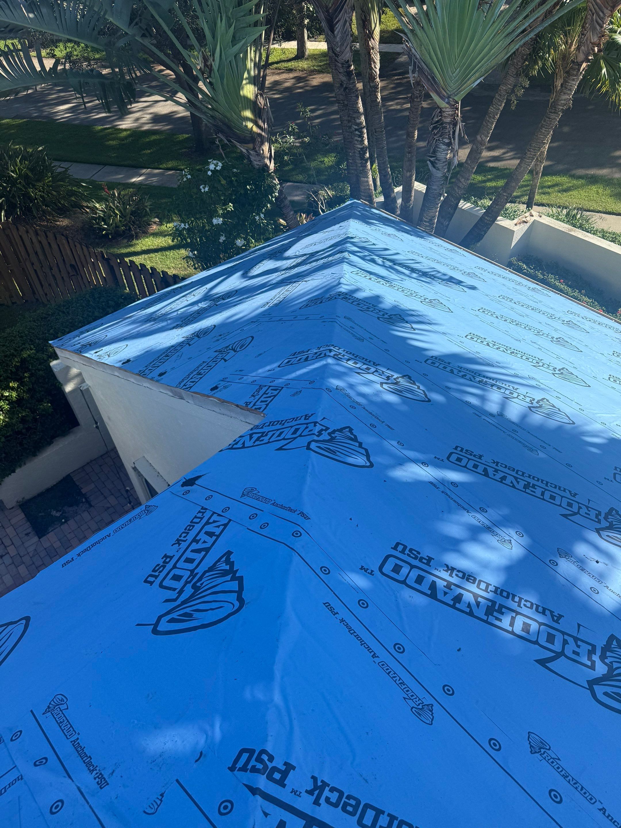 Residential Roofing Installation using 1" Nail strip metal roof by BLUES BROTHERS ROOFING