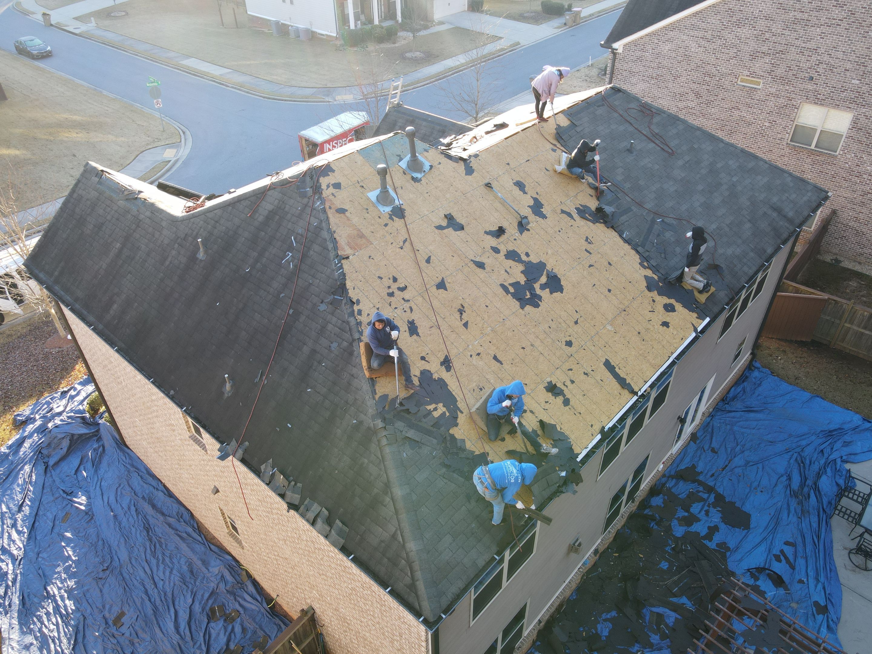 Residential Roofing Installation using Owens Corning by Inspector Roofing and Restoration