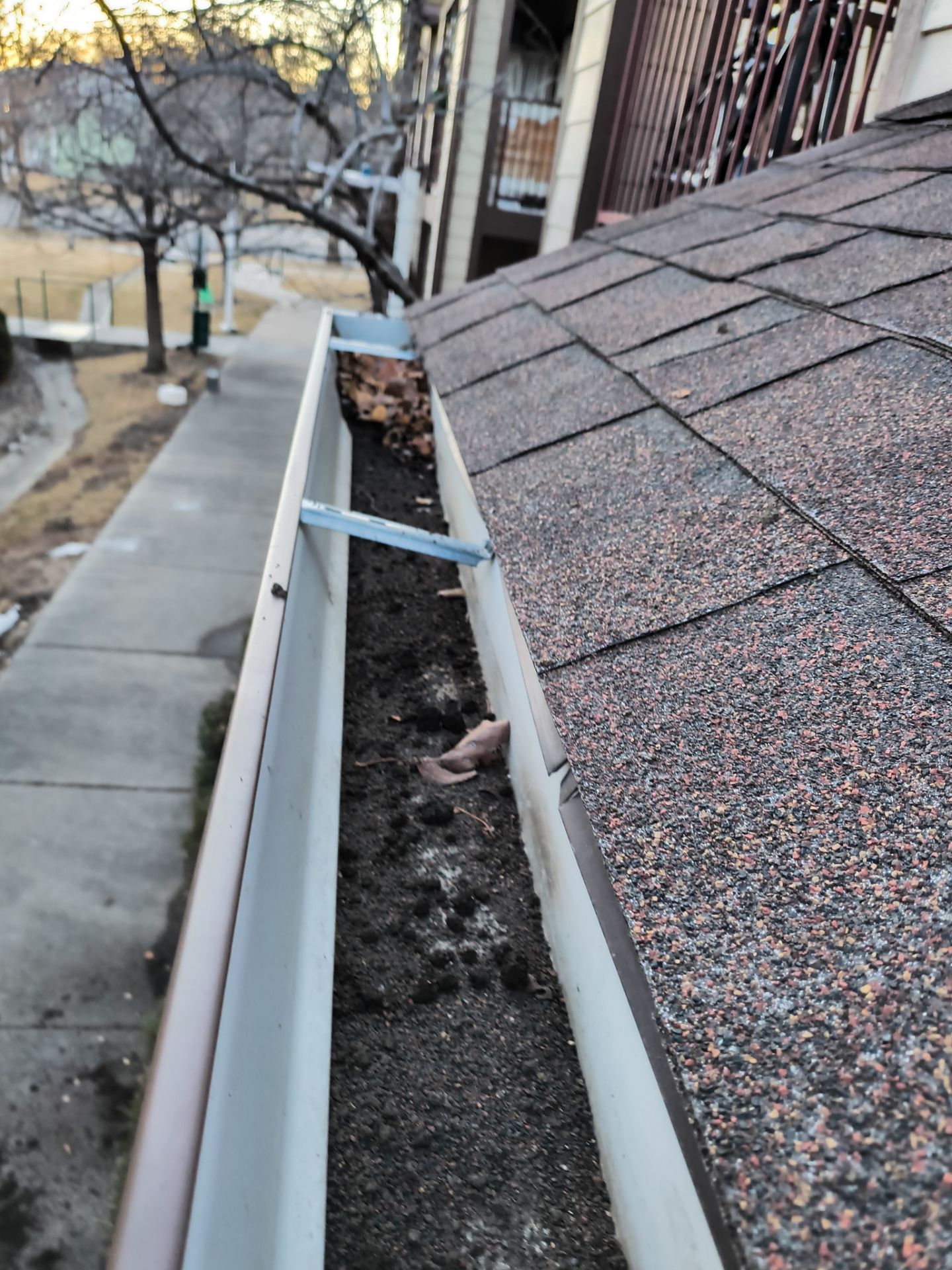 HOA gutter cleaning before
