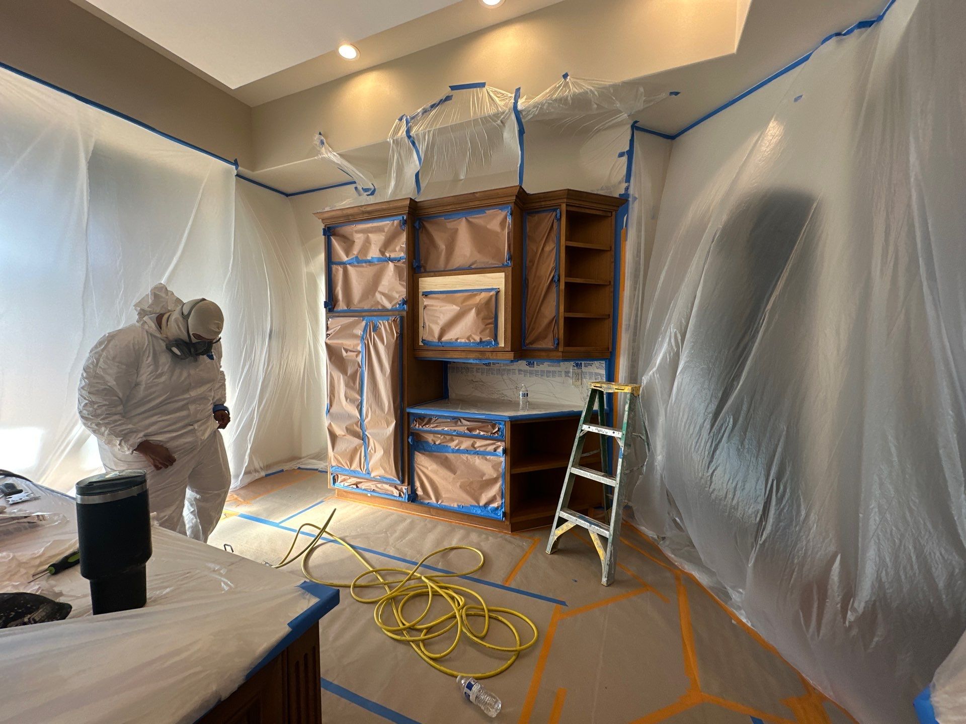 Two Tone Cabinets Repaint by Fresh Coat Painters