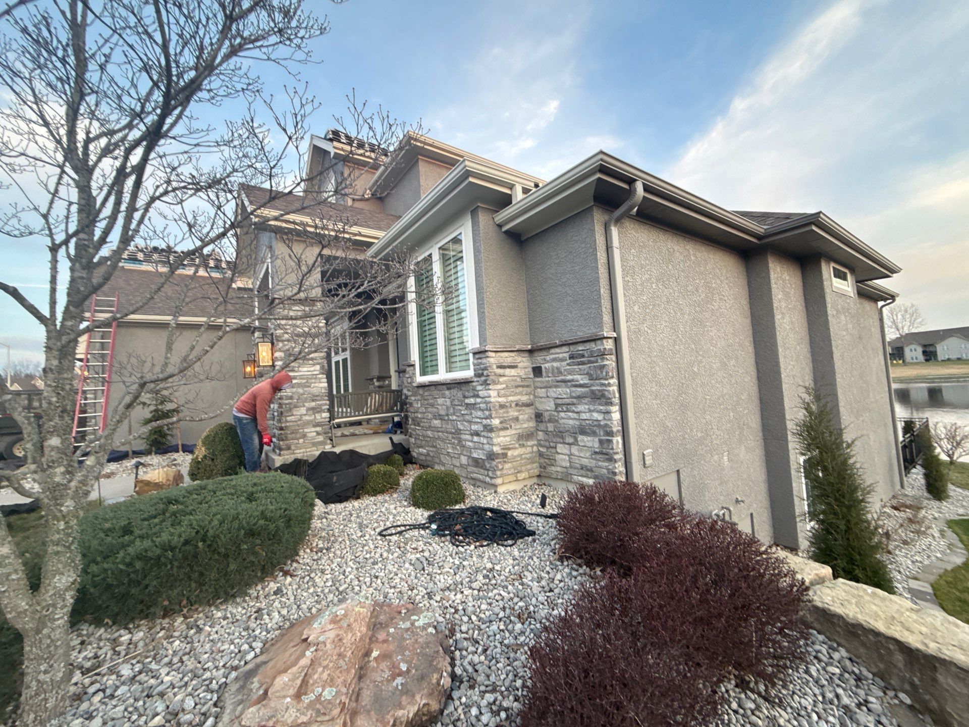 Hail Damaged Roof replacement in Staley Farms  by EEC  Windows, Siding & Roofing 