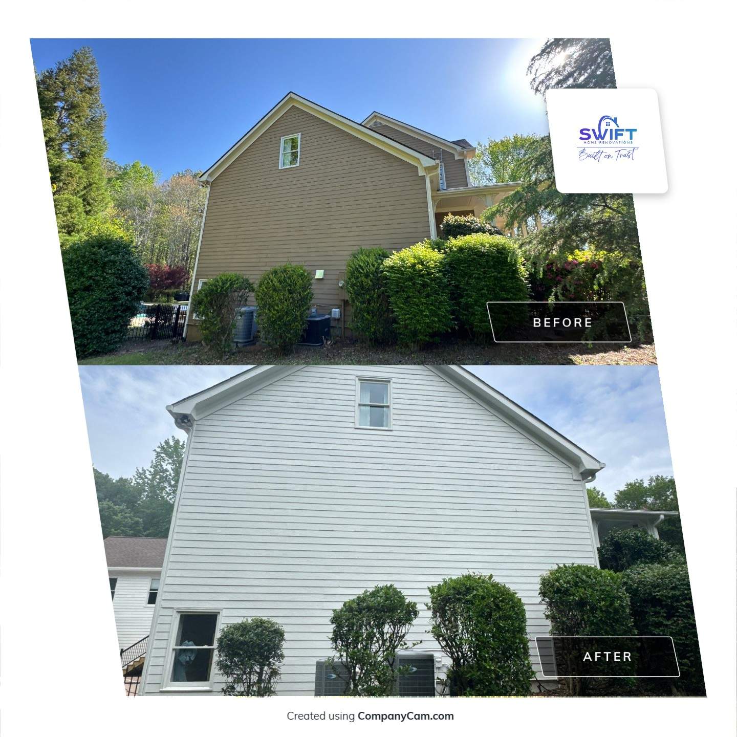 Full Exterior Painting and Siding Update in Powder Springs, Georgia by Swift Home Renovations