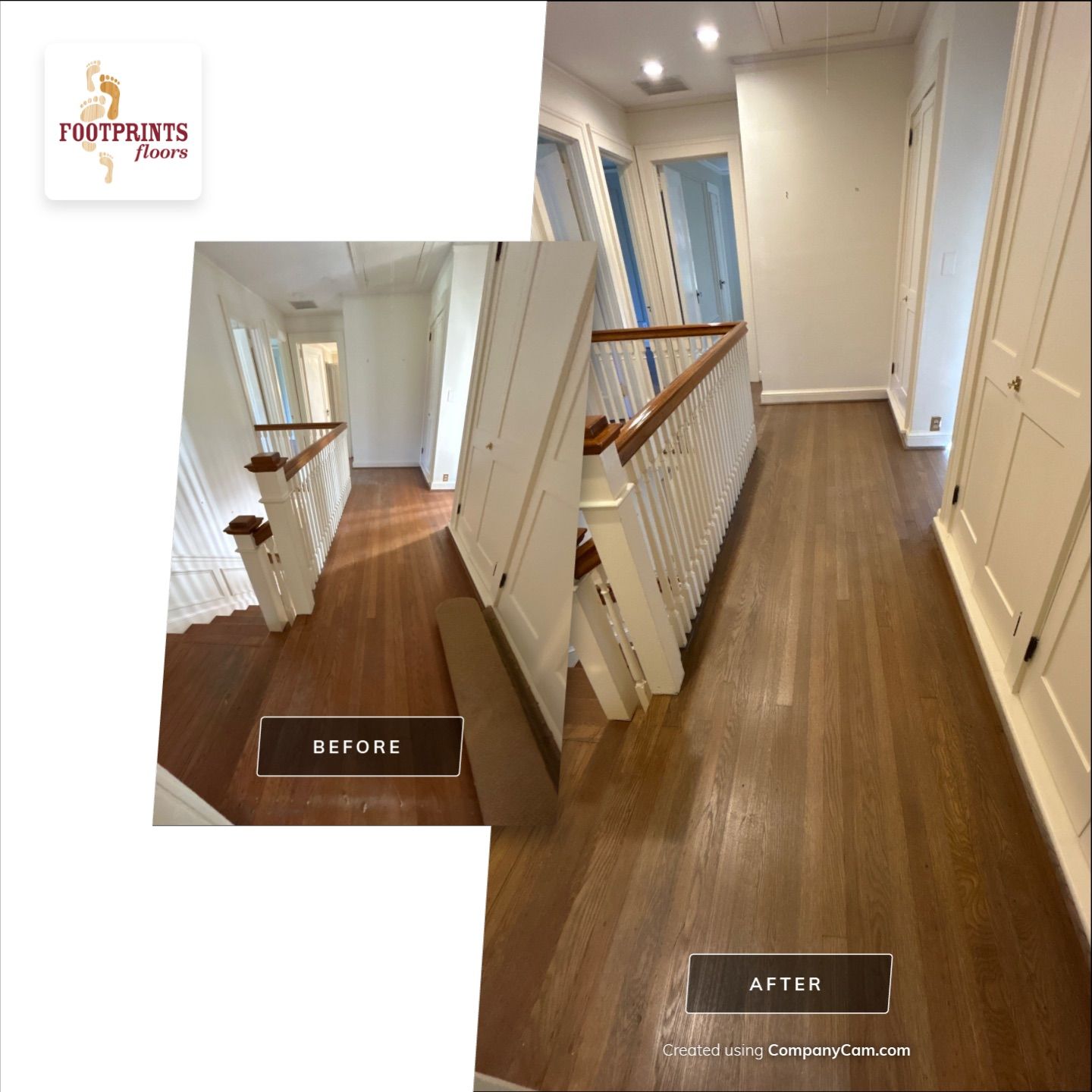 Whole House refinish by Footprints Floors of East Atlanta