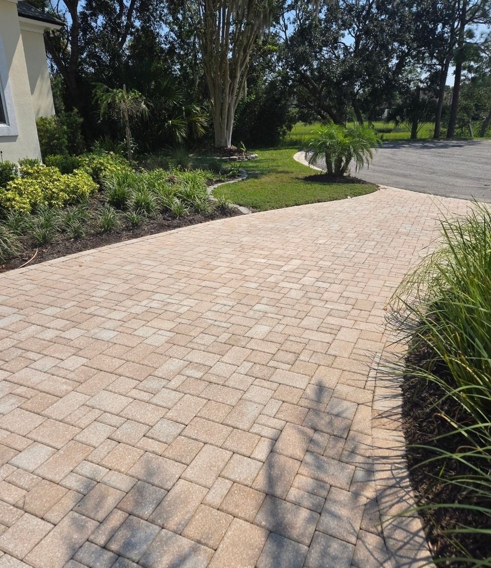 Paver Driveway using PolySand and Concrete Sealant  by DuraSeal
