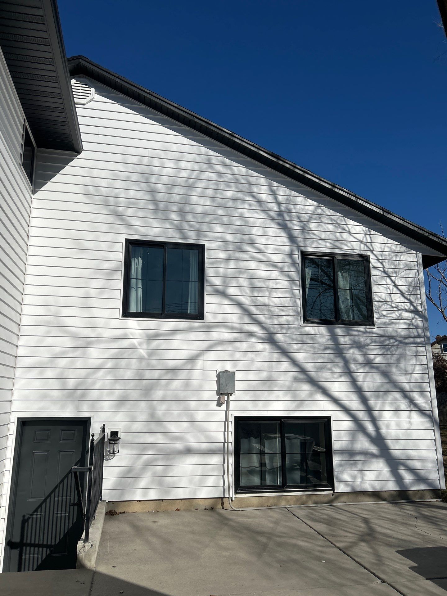 Orem | Premium Insulated Exterior Upgrade | Crisp White & Iron Gray by Ideal Siding Utah