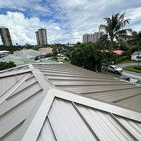 .032 Aluminum 1.5" Mechanical Seam Champagne  by Total Roofing System The Metal Roof Experts