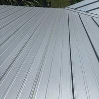 .032 Aluminum 1.5" Mechanical Seam Silver Metallic by Total Roofing System The Metal Roof Experts