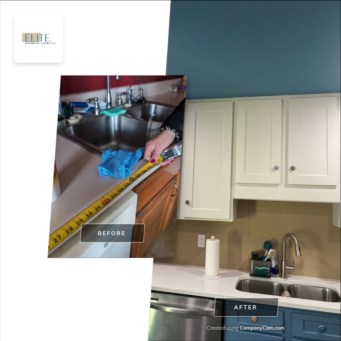 Holly Springs Kitchen Remodel – Two-Tone Shaker Cabinets & Open-Concept Design by Elite Remodeling and Design LLC