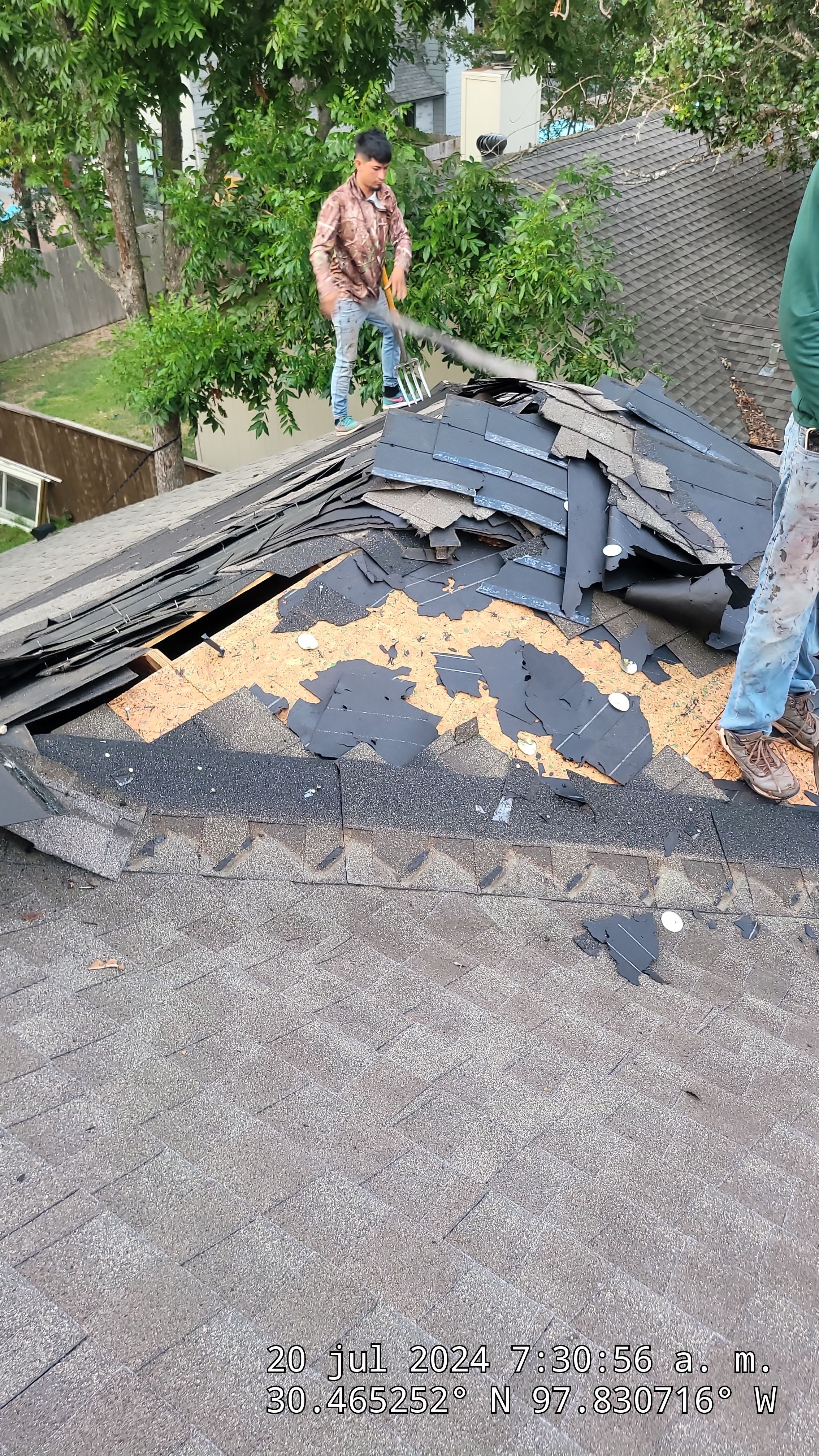 Architectural Shingle Roofing Replacement and Decking Repair in Cedar Park by Caliber Restoration LLC