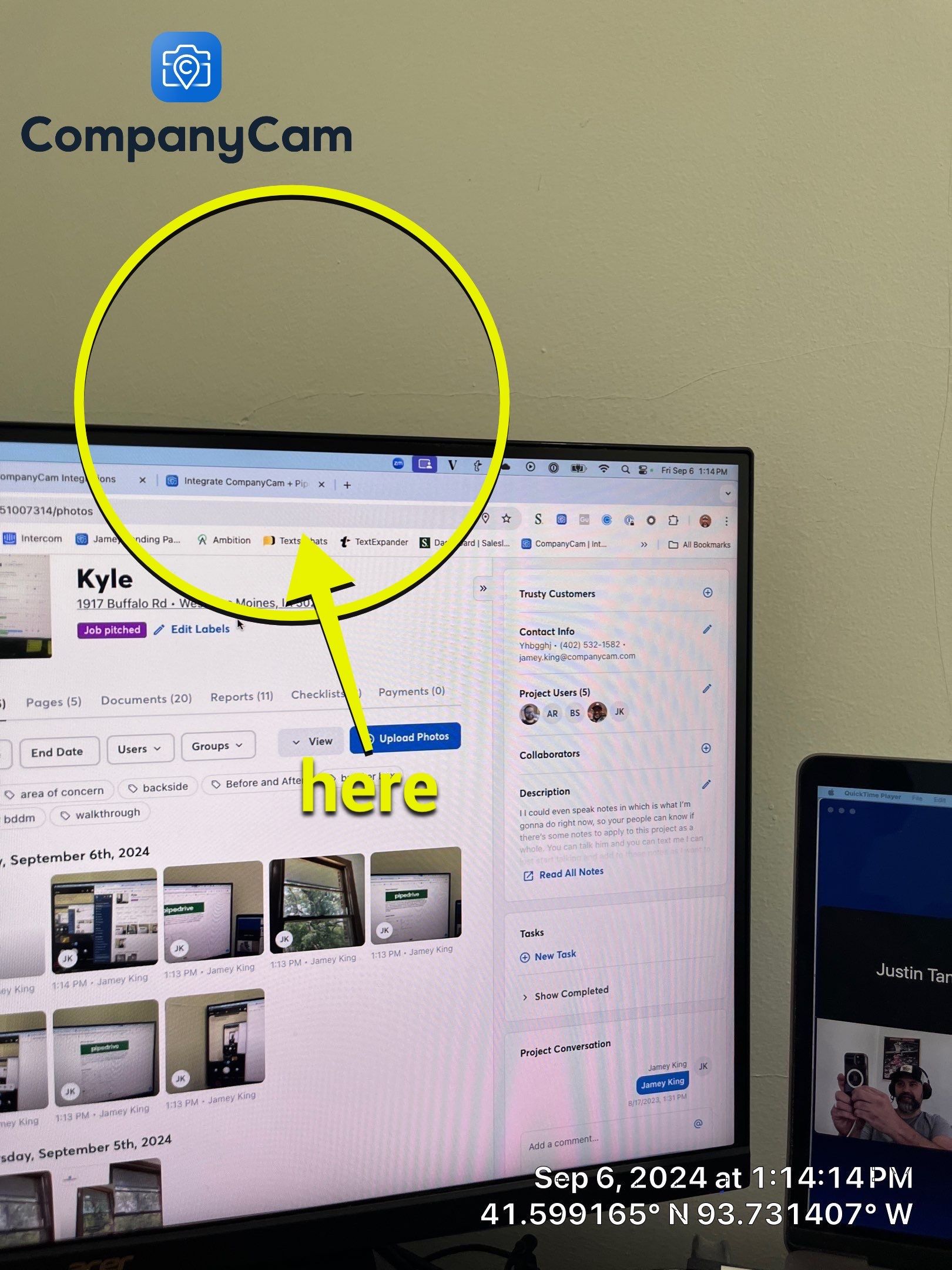 lkjl;kjl;kjl;khl;kh by CompanyCam Sales Demo