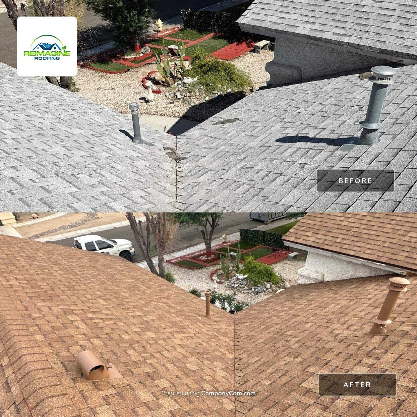 Desert Tan Shingles by Reimagine Roofing